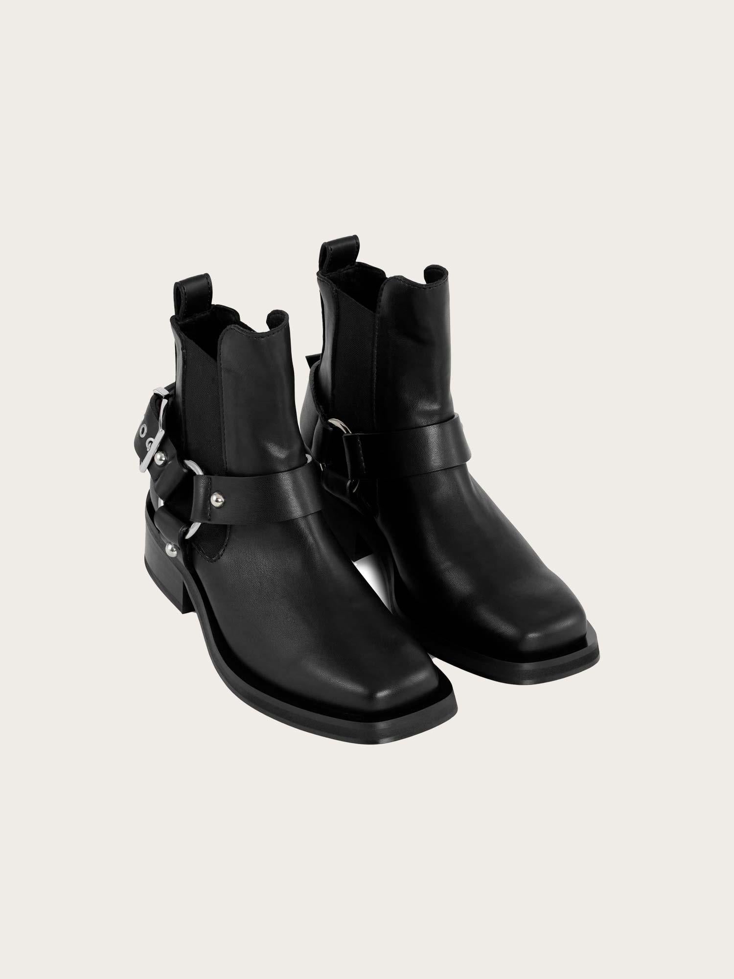 S2340 Biker Low Cut Chelsea Boot - Black