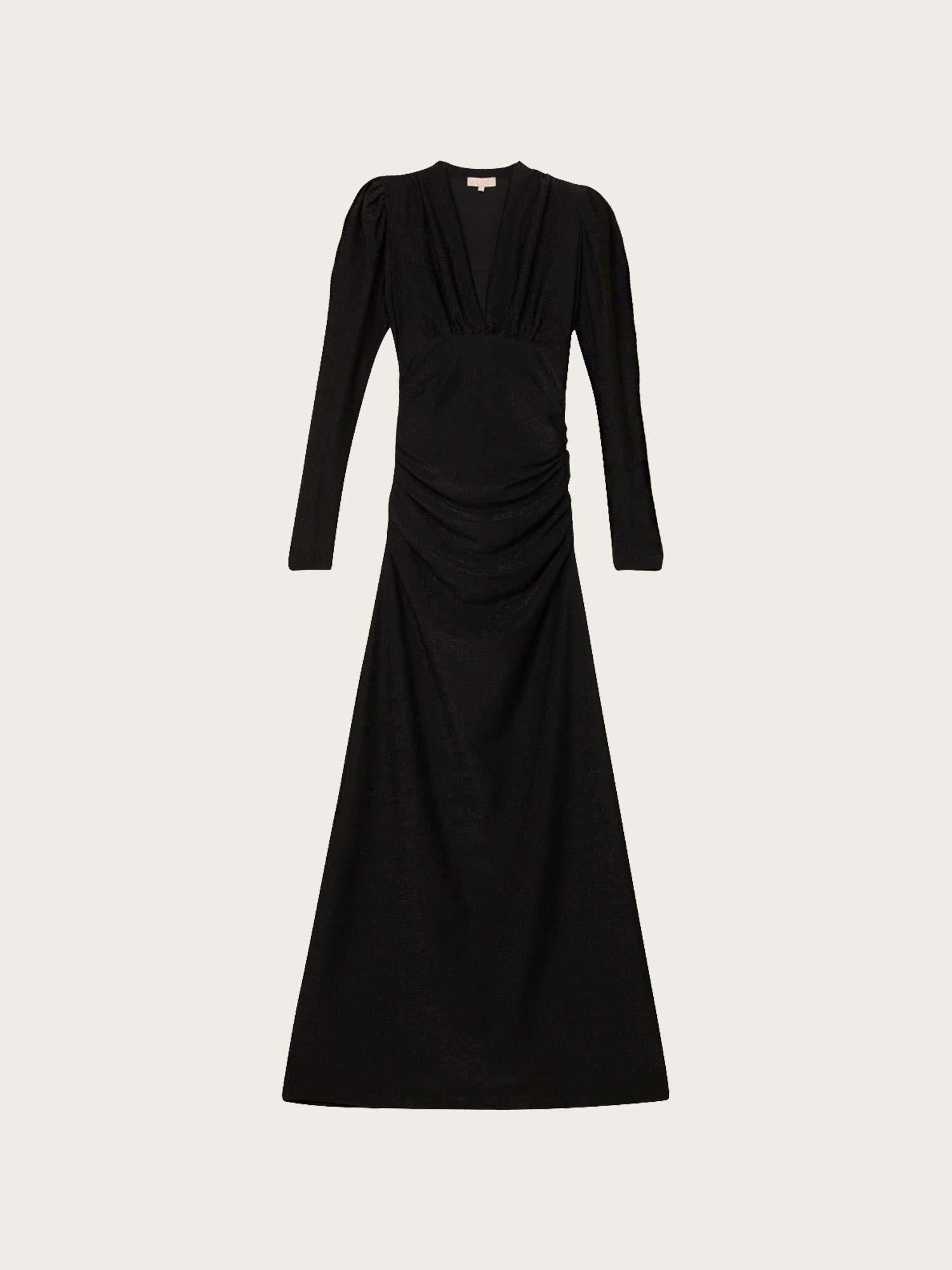 Glitter Jersey Gown - Black
