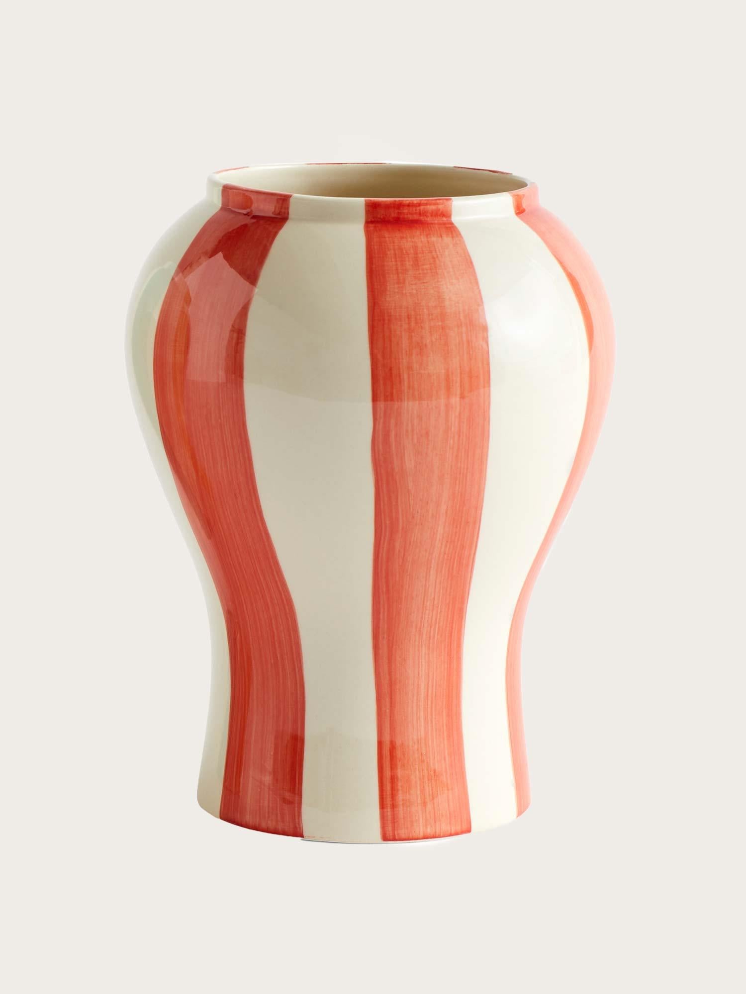 Sobremesa Stripe Vase Small - Red