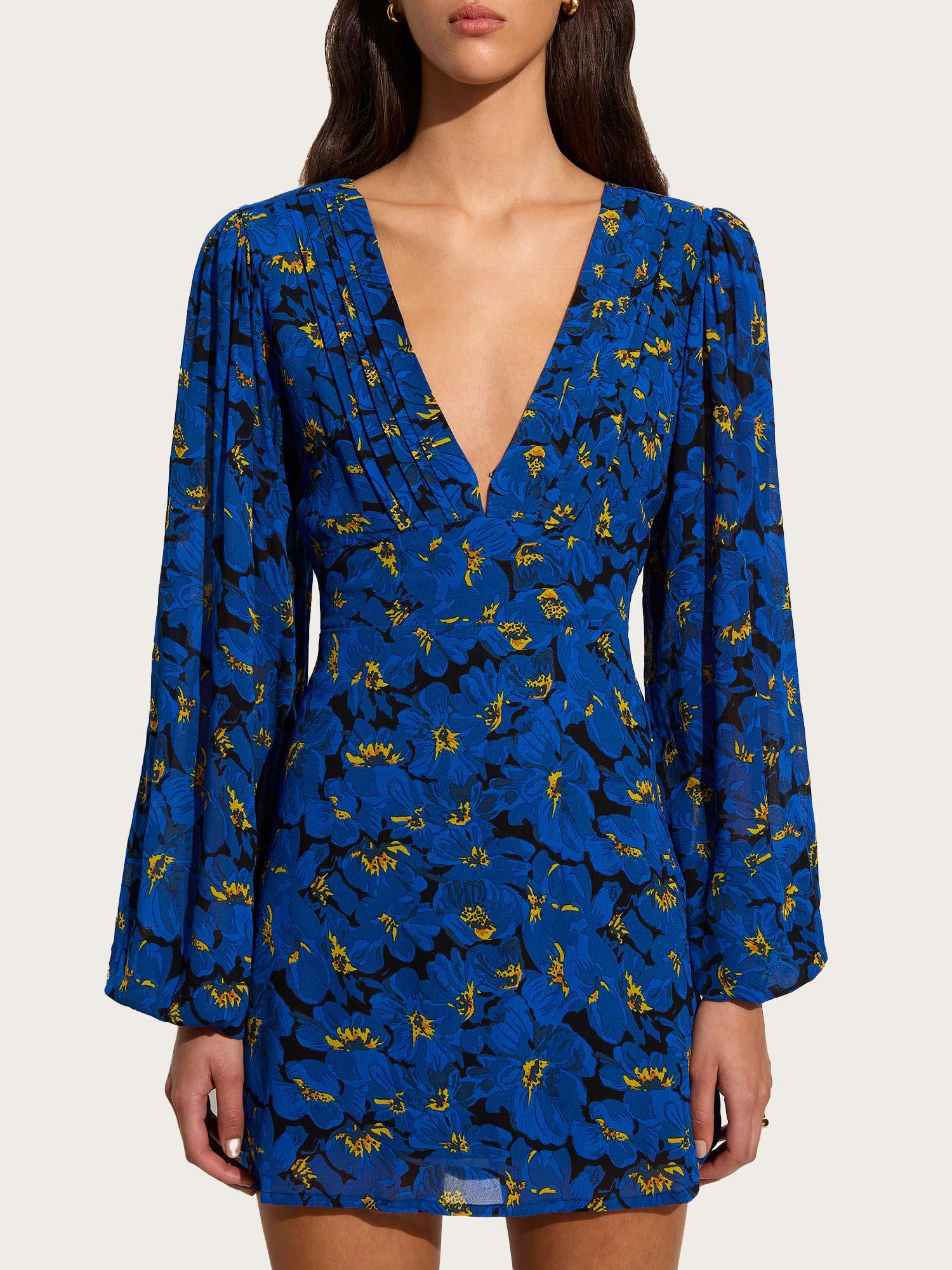 Blythe Mini Dress - El Limon Floral - Blue