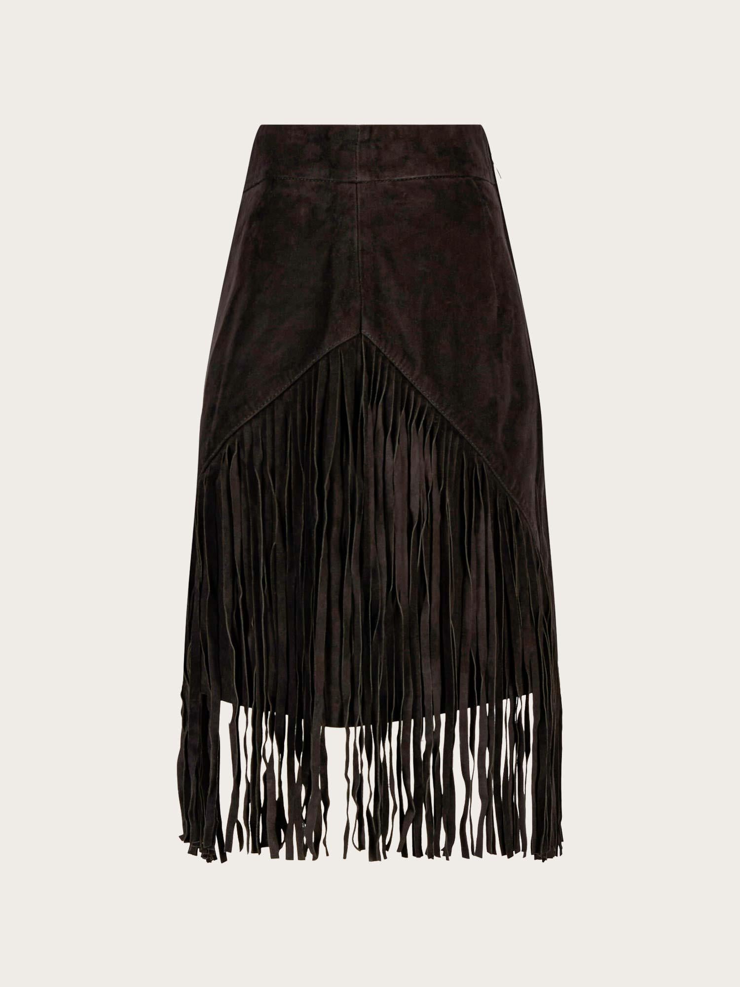 Fringe Skirt - Black