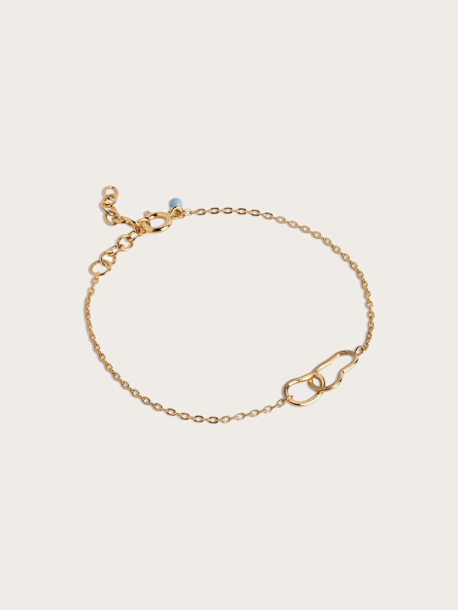 Bracelet Organic Double Circle - Gold