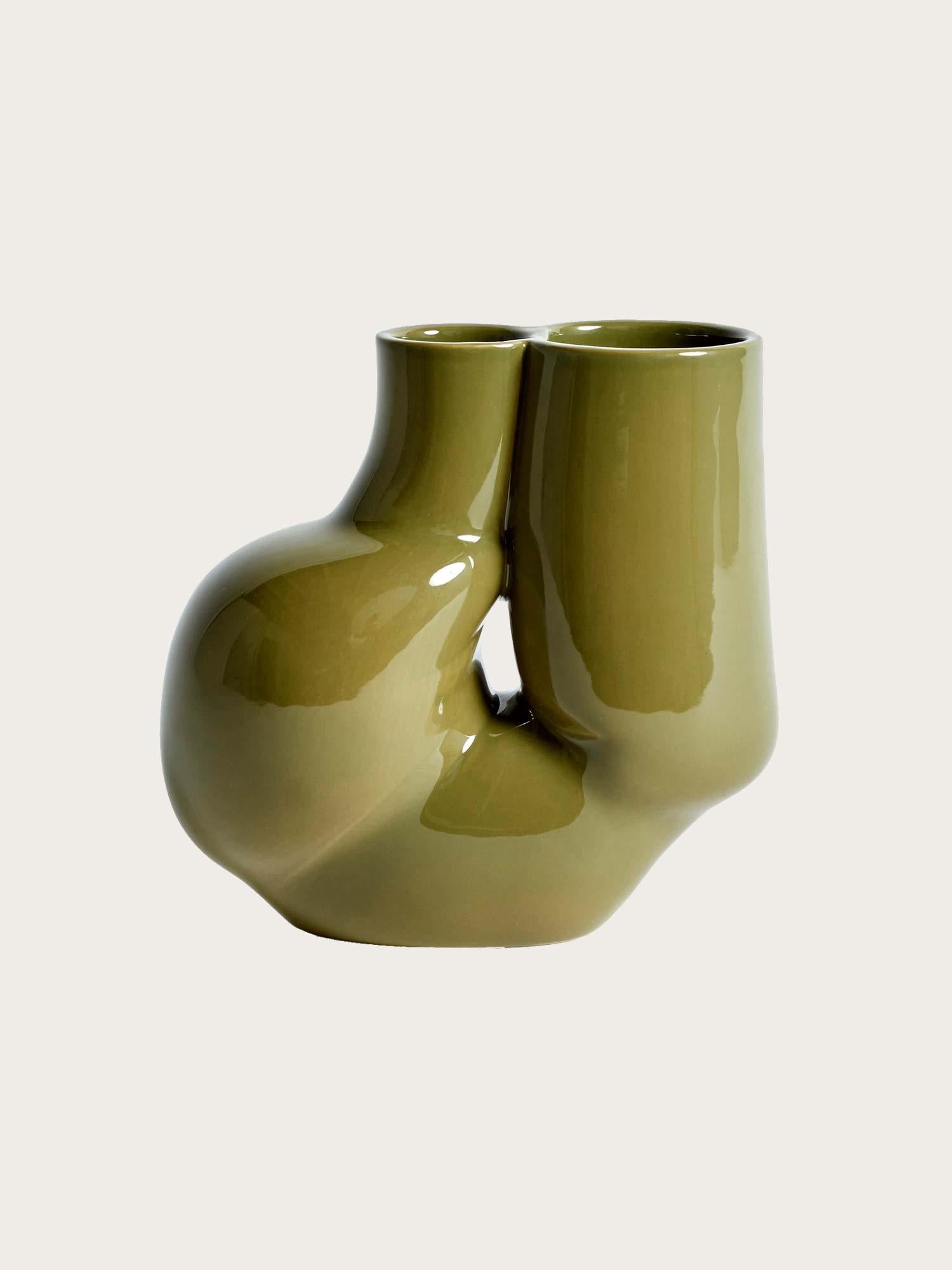 WS Chubby Vase - Olive Green