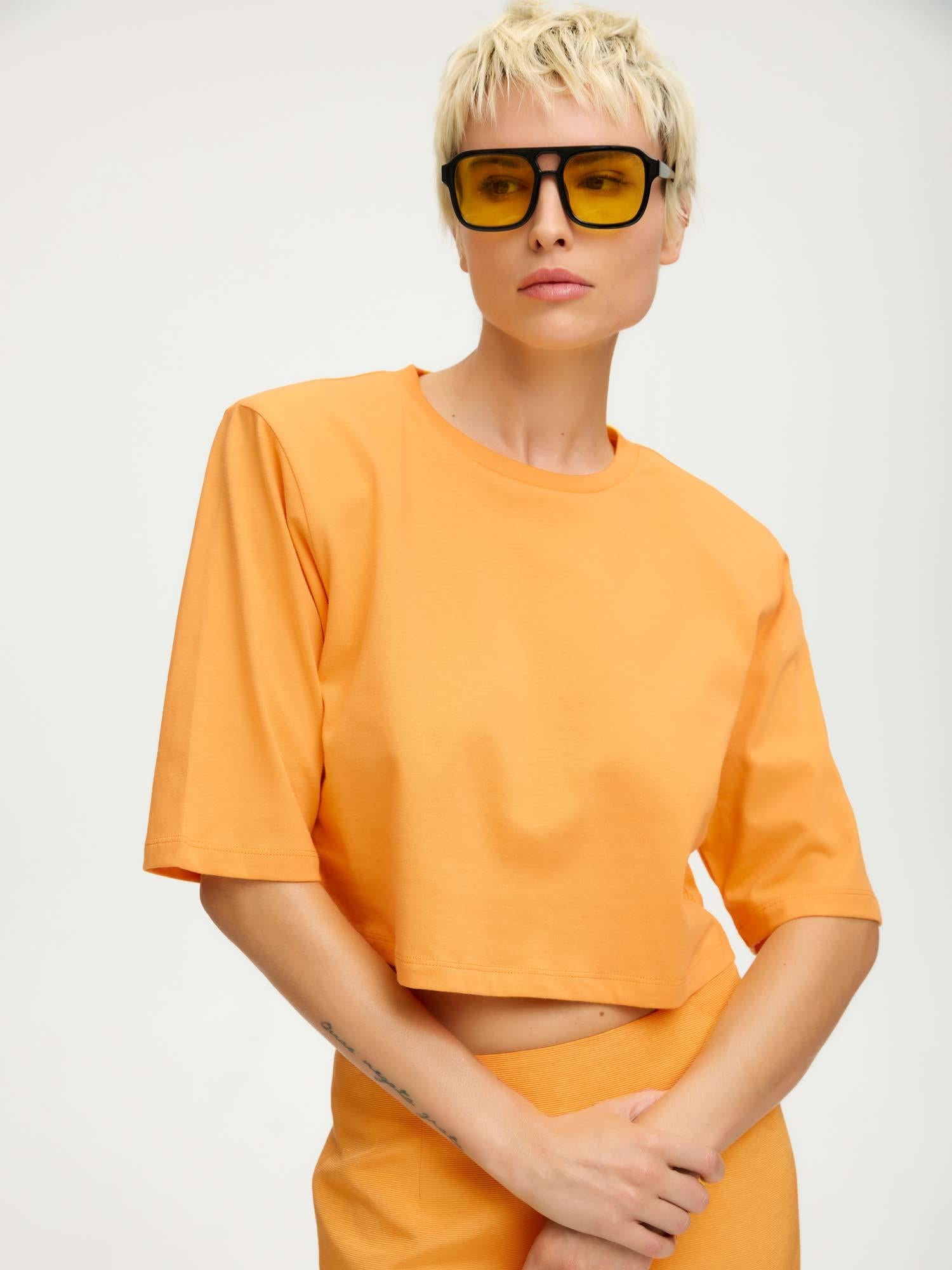 Jory Cropped Tee - Kumquat