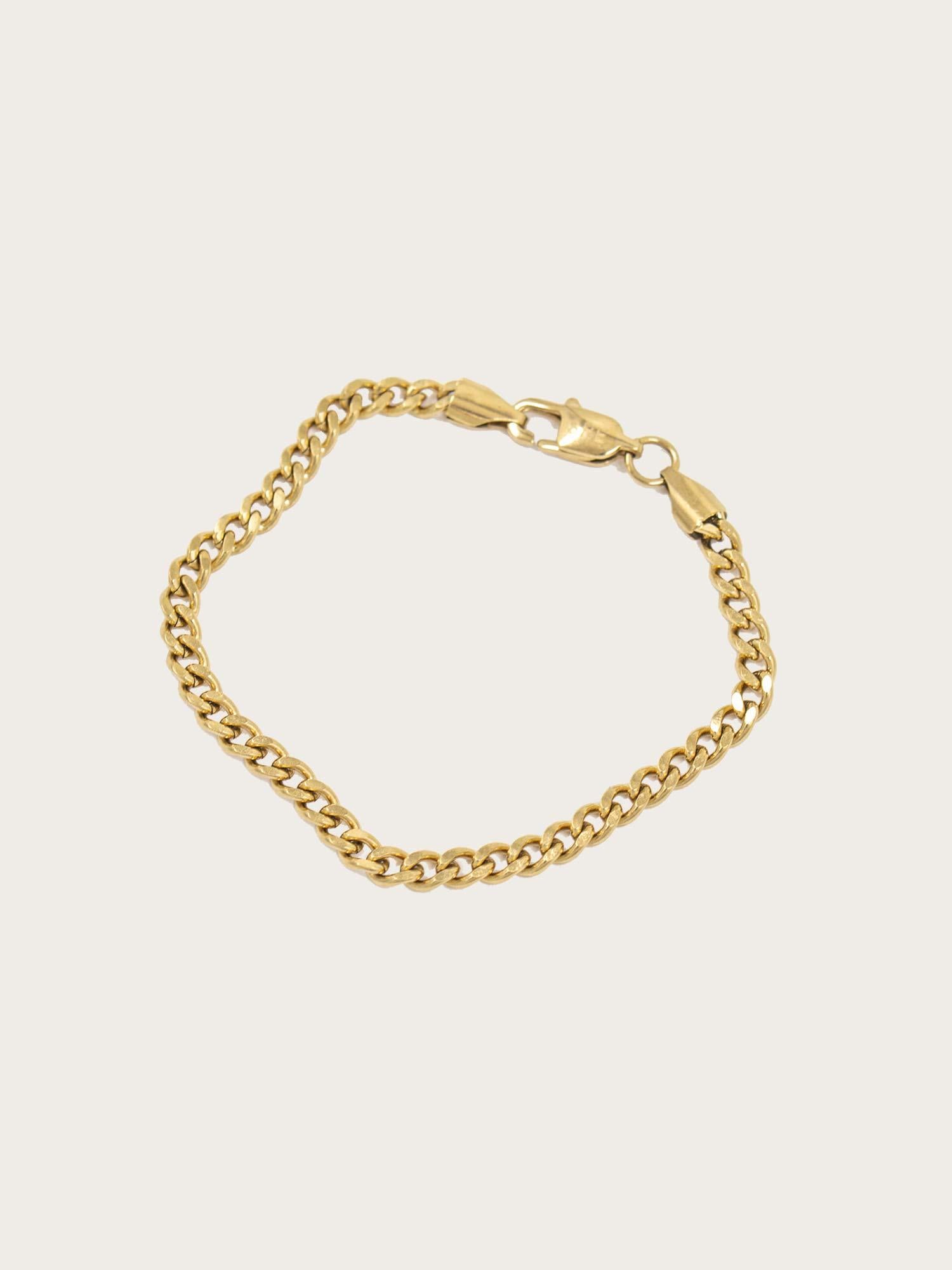 Petite Cuban Bracelet Gold 18cm