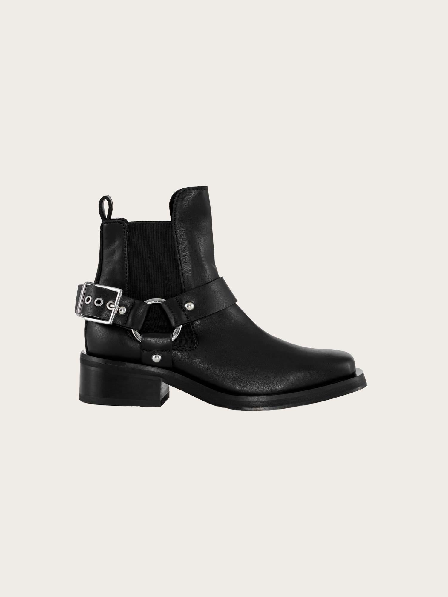 S2340 Biker Low Cut Chelsea Boot - Black