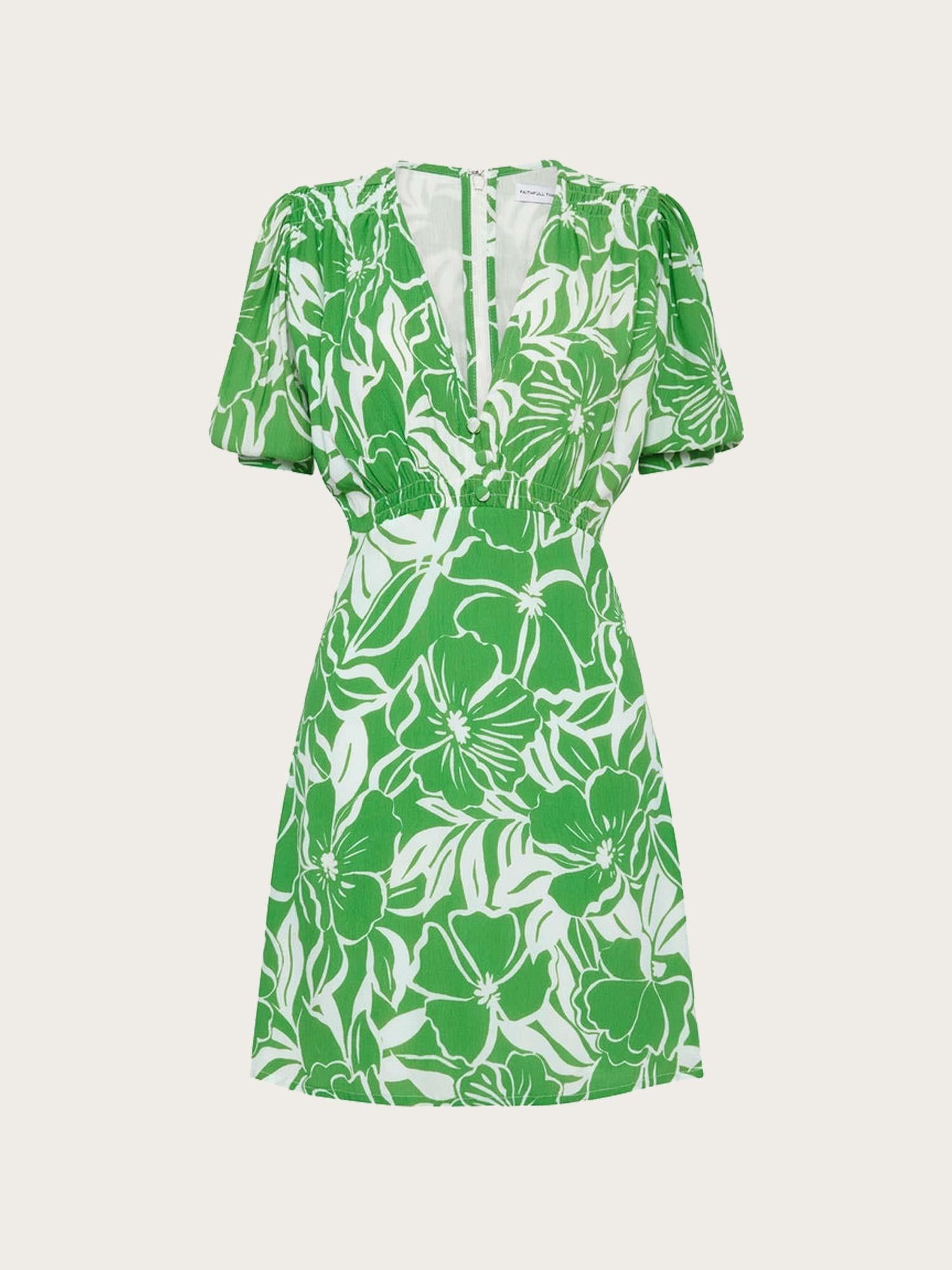 La Castella Mini Dress - El Marsa Floral Print Green