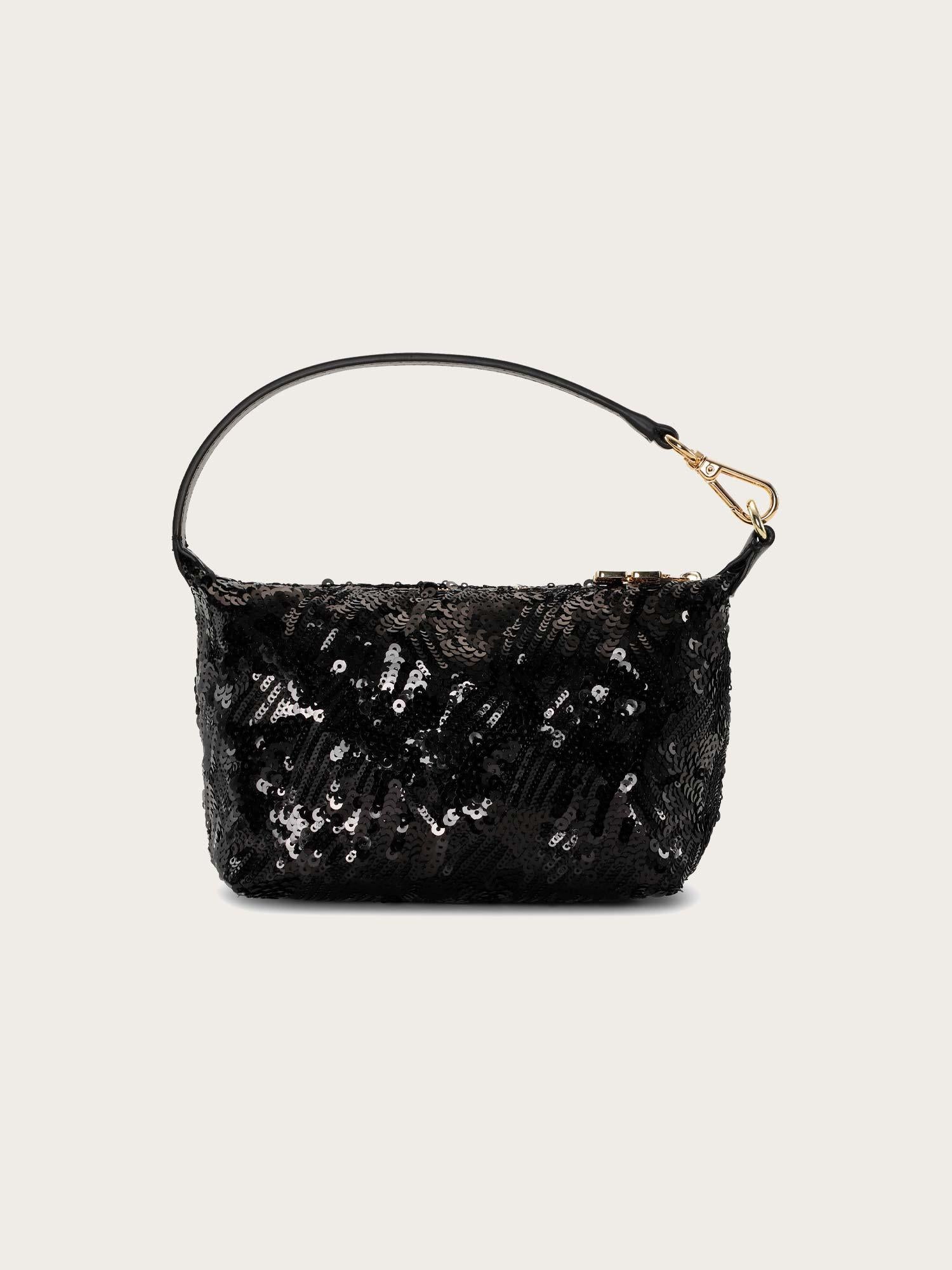 A5411 Butterfly Small Pouch Sequin - Black