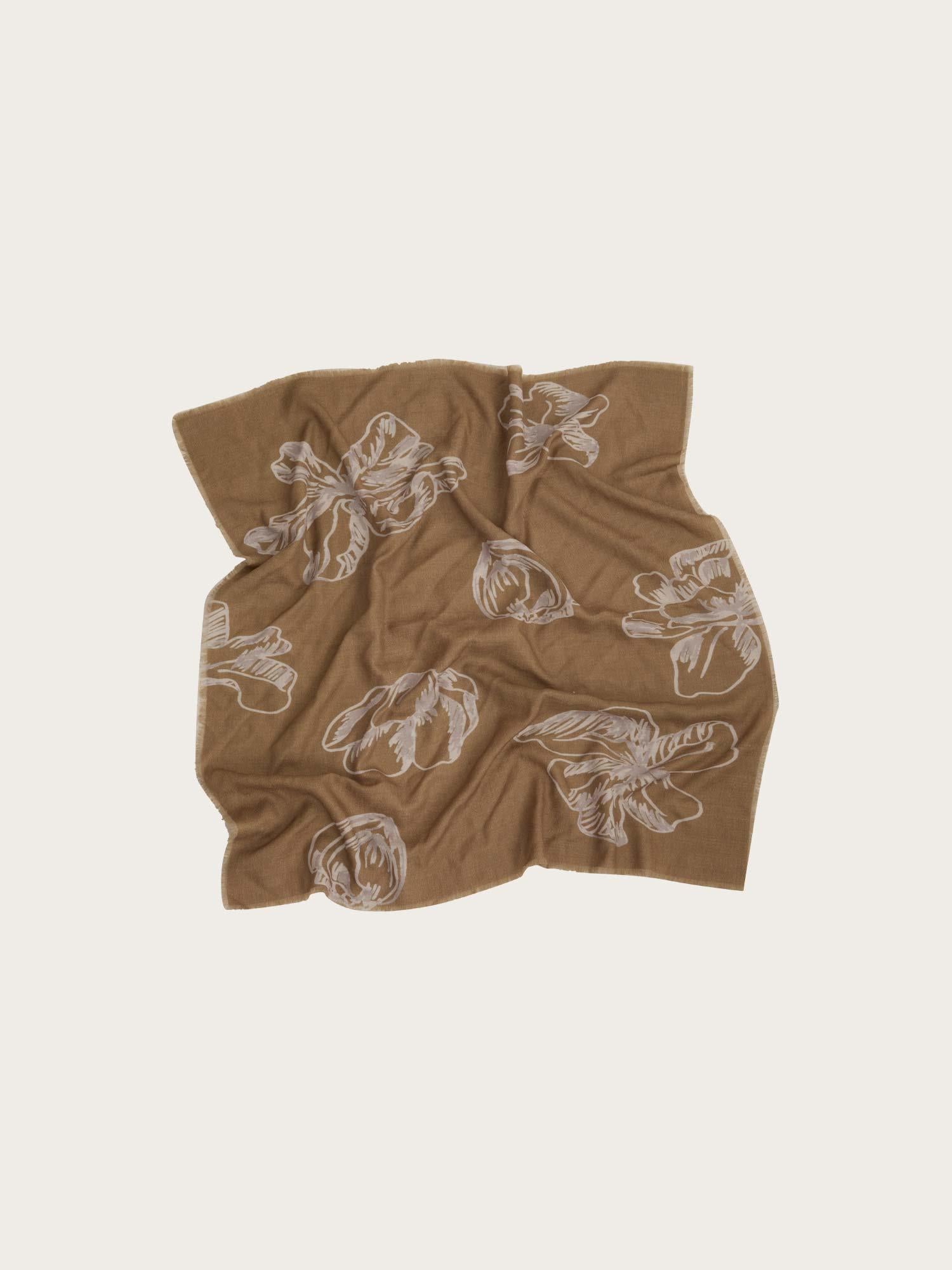 Agra Scarf - Taupe Bell Print