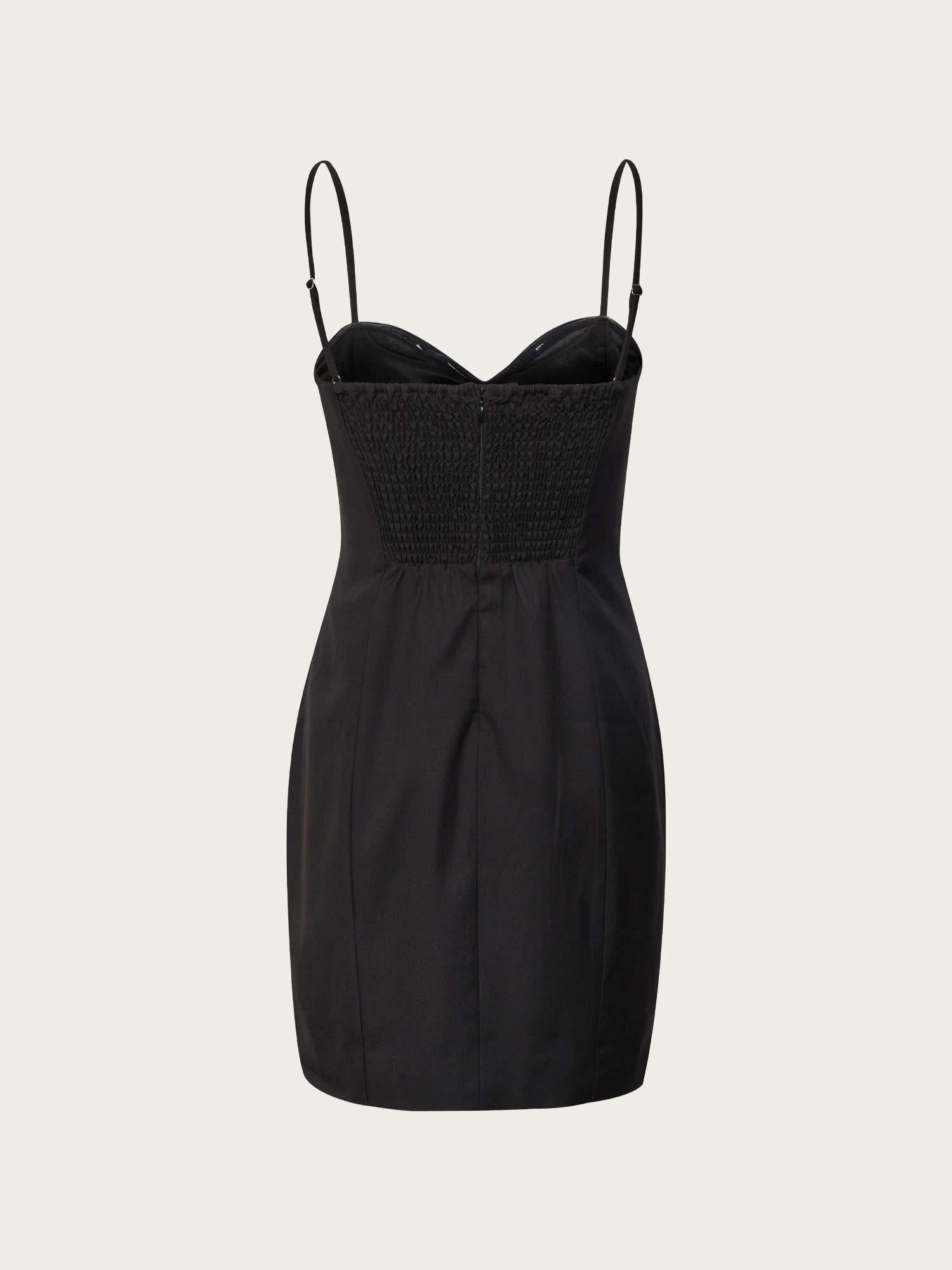 Collins Slim Corsage Dress - Black