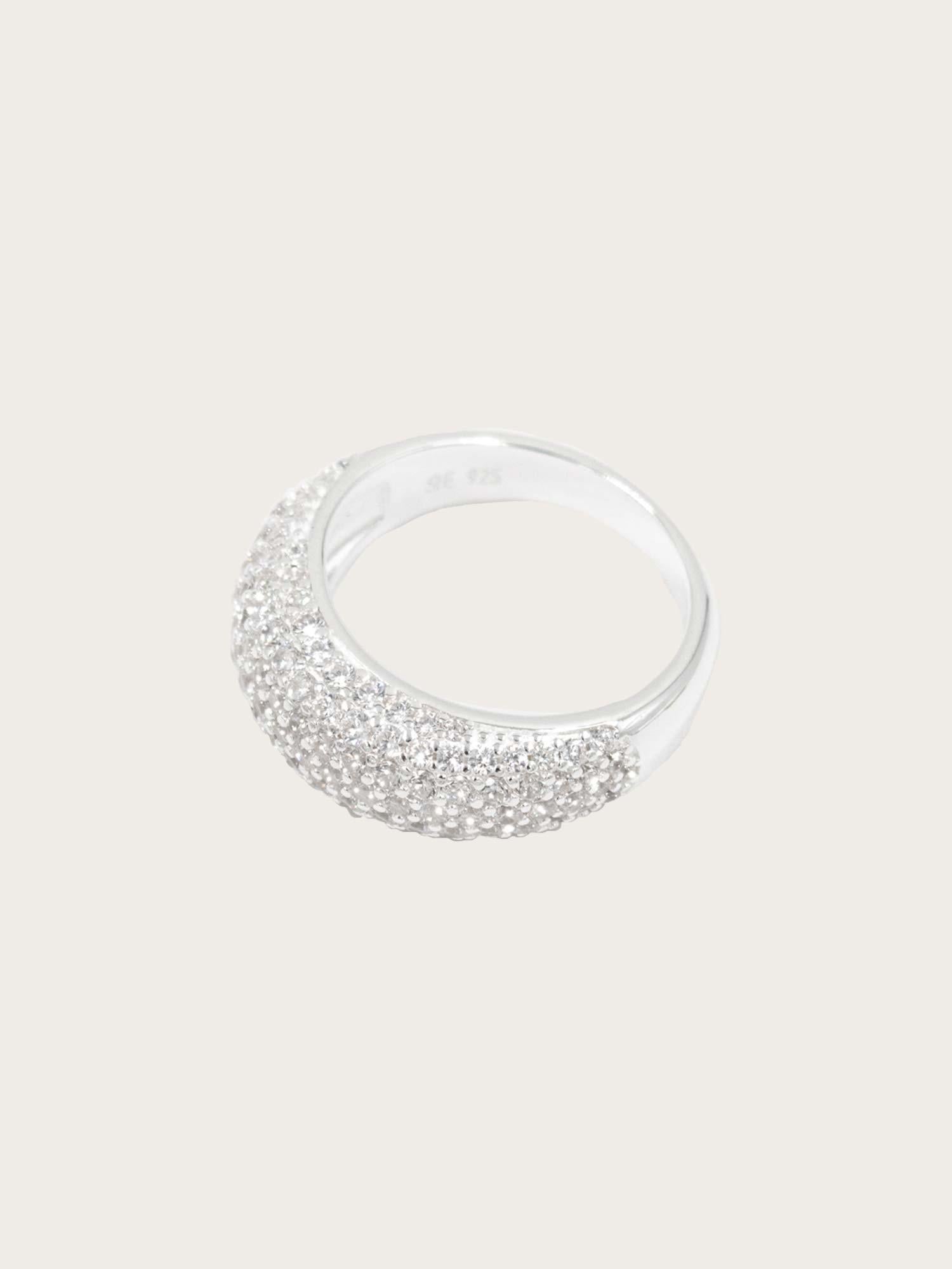 Diamond Dome Ring - Silver