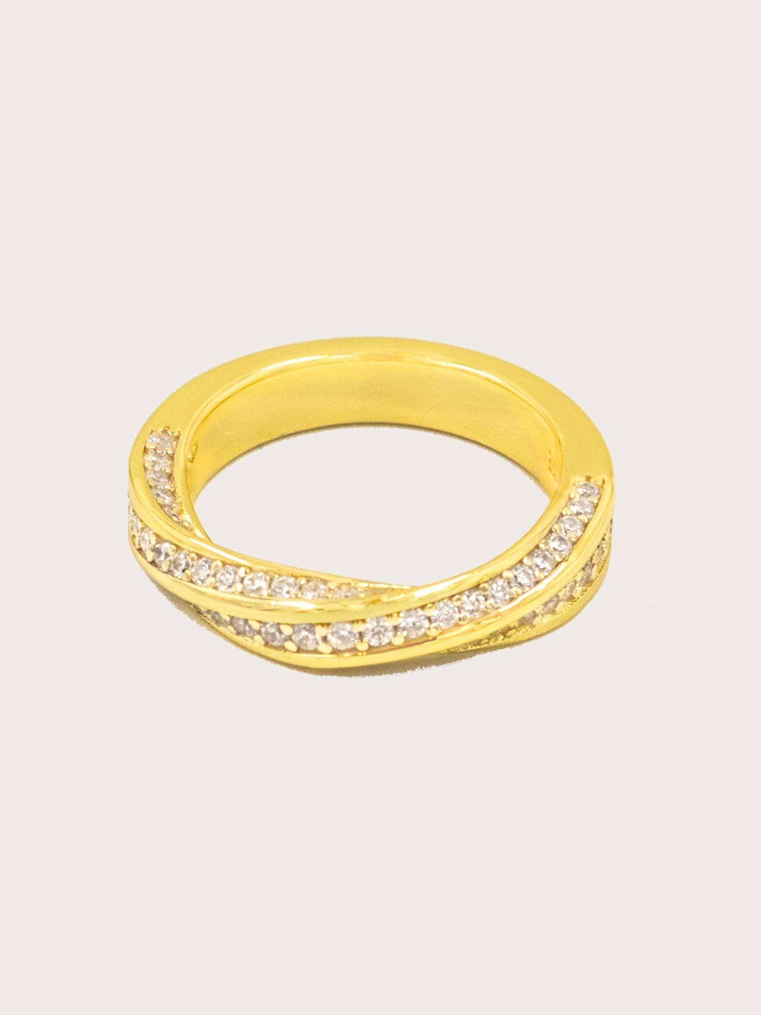 Twisted Diamond Ring - Gold