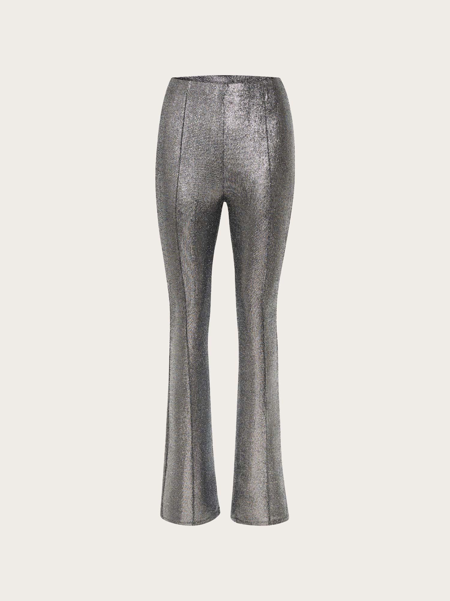 Eira HW Flared Legging - Silver Structure