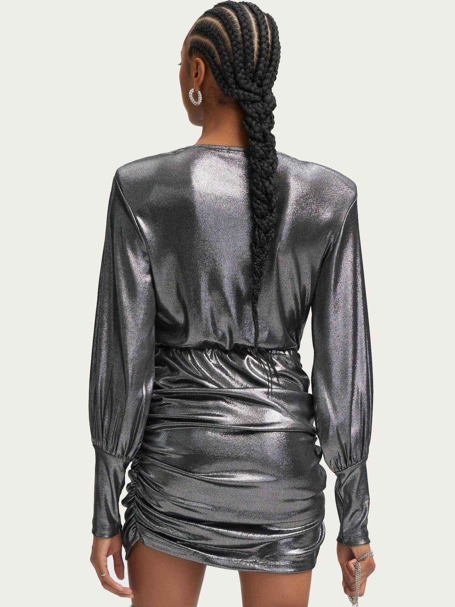 Maddix Ls Short Dress - Silver