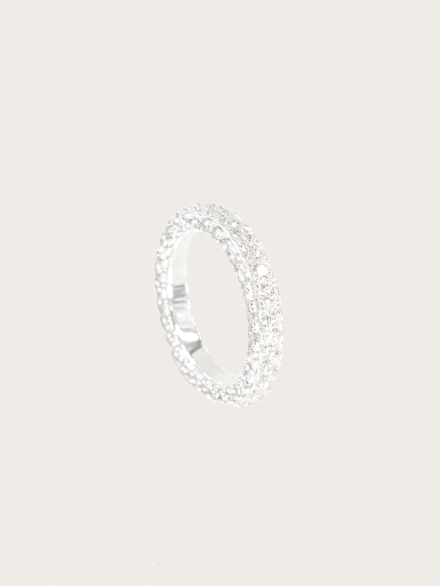 Eternity Diamond Ring Silver