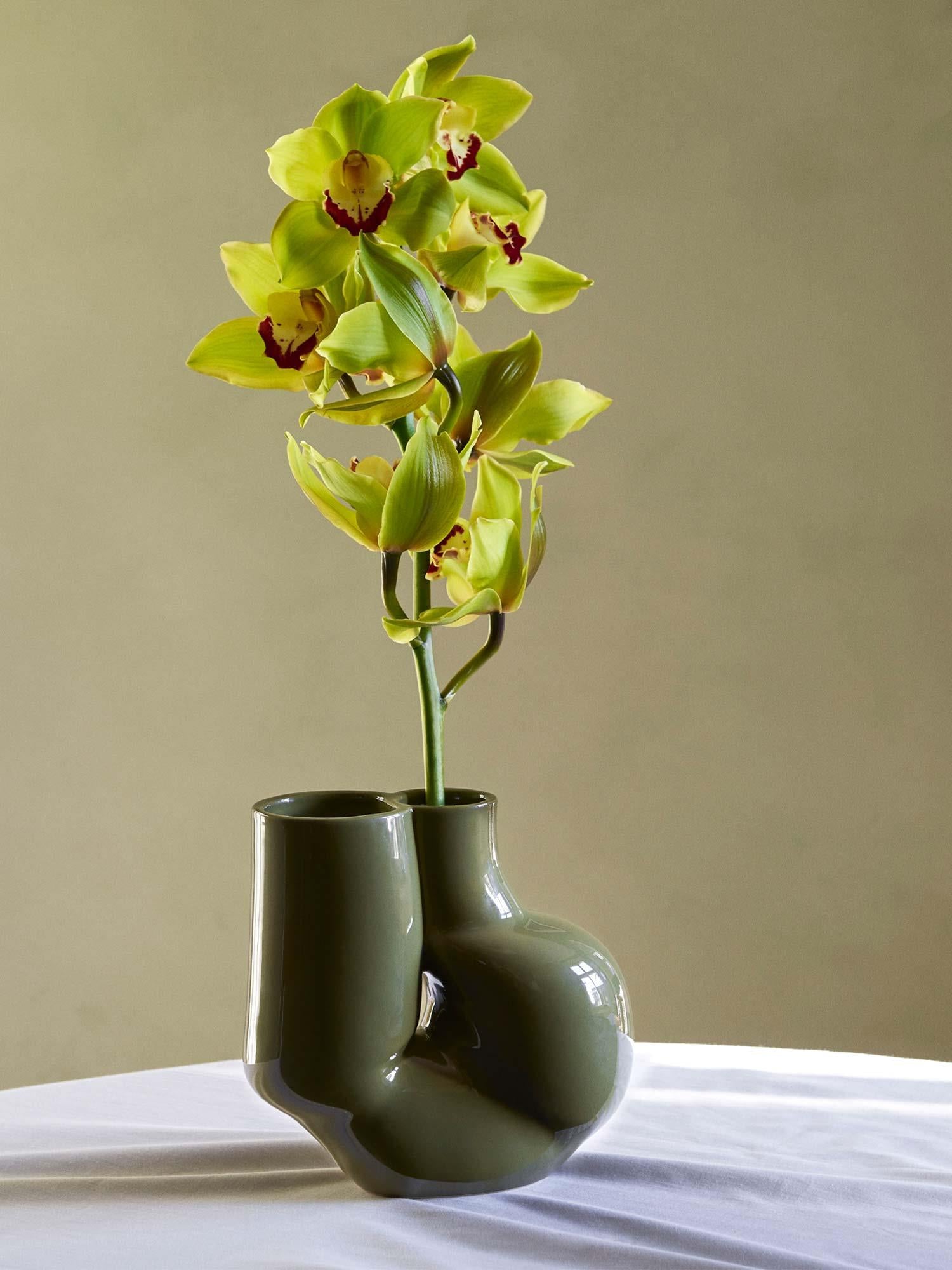 WS Chubby Vase - Olive Green