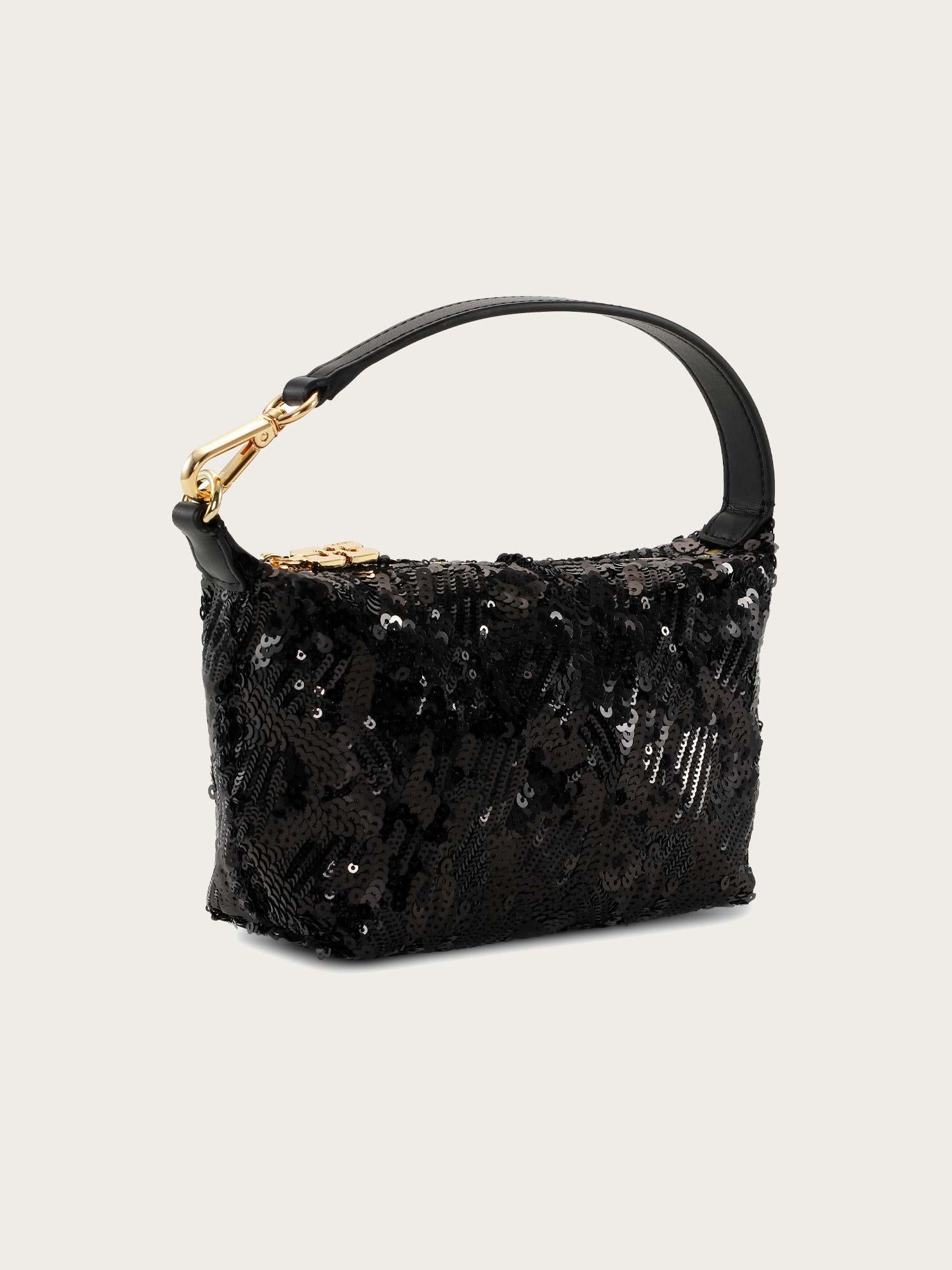 A5411 Butterfly Small Pouch Sequin - Black