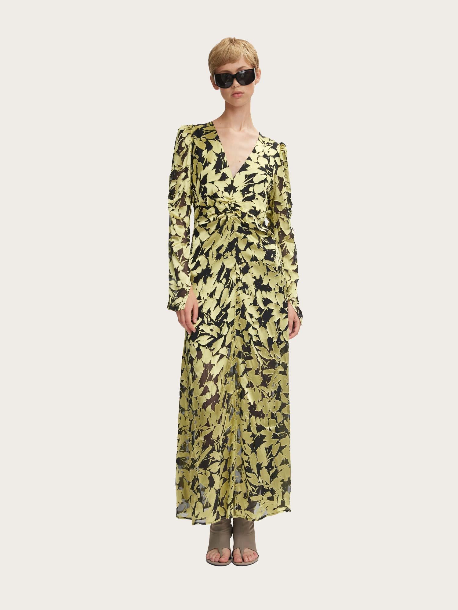 Sikura Silk Maxi Dress - Luminary Green