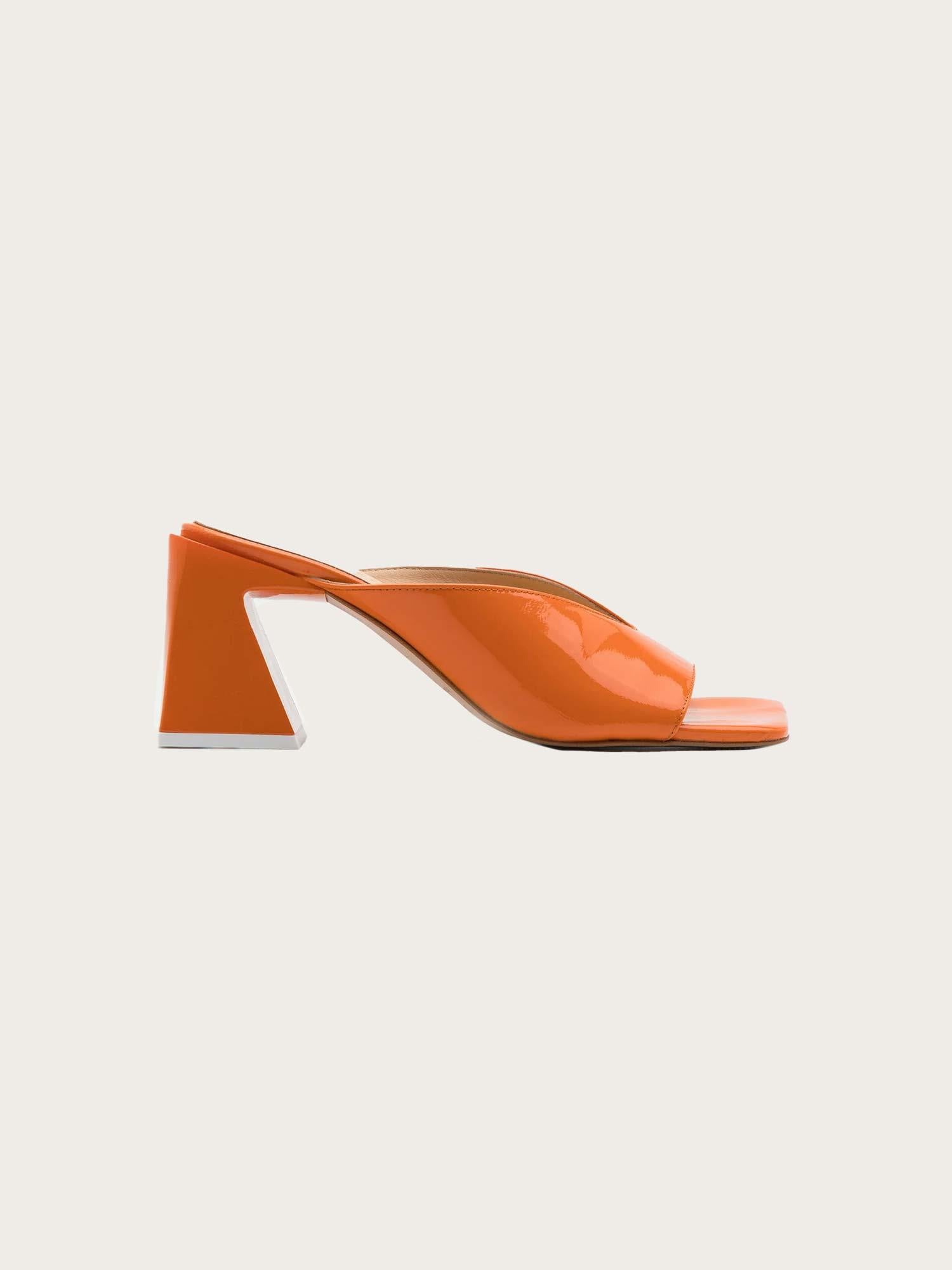 Tasha Leather Sandal - Orange