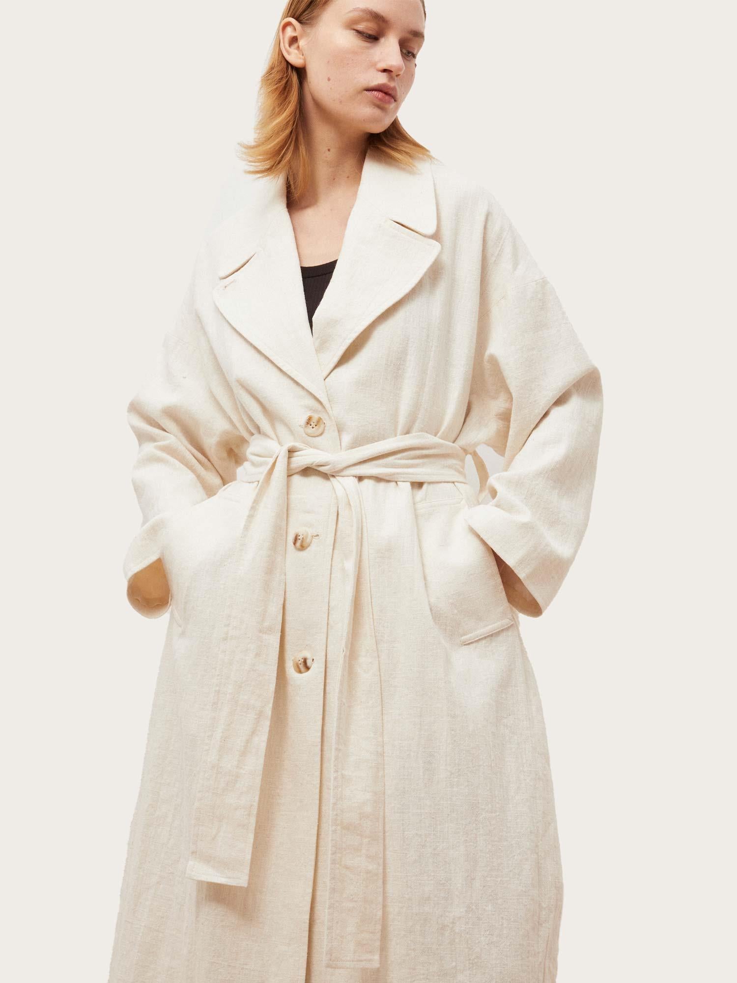 Odette Linen Coat - Cream