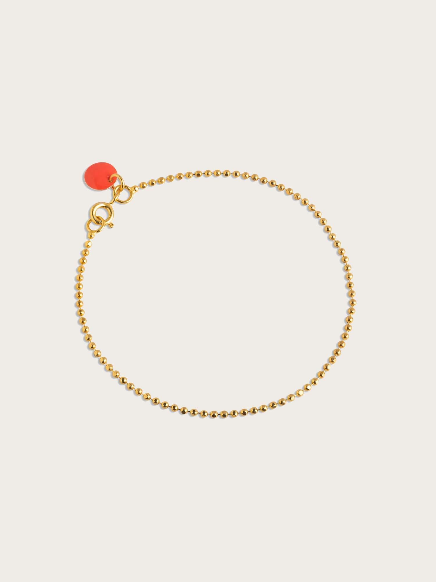 Bracelet Ball Chain - Coral