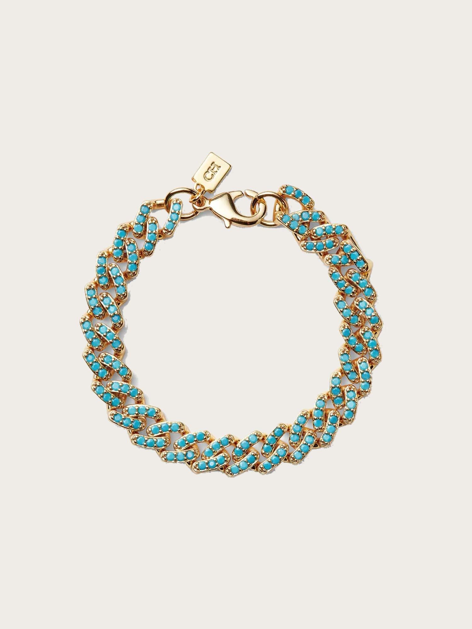 Mexican Chain Bracelet - Mykonos Blue