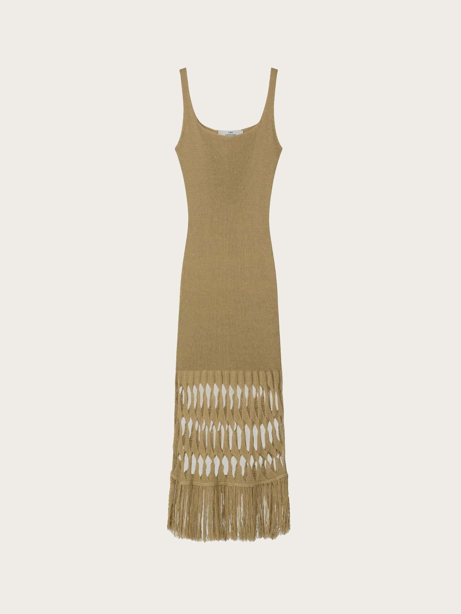 Knitted Long Dress - Weeping Willow Green
