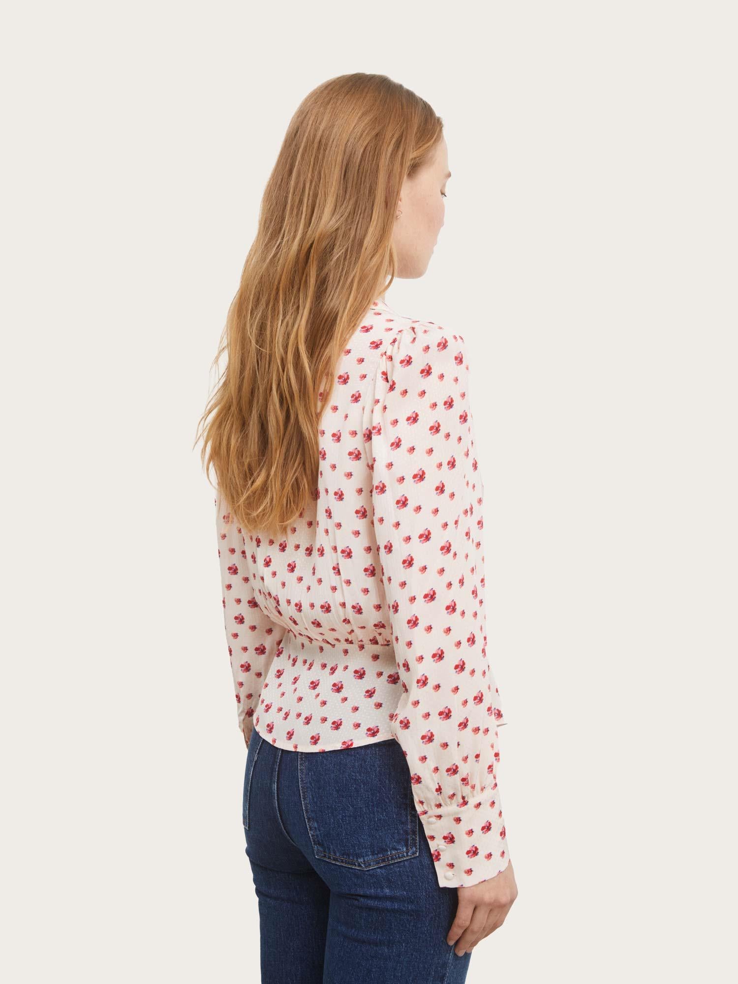 Papil Blouse - Pink Berry Print