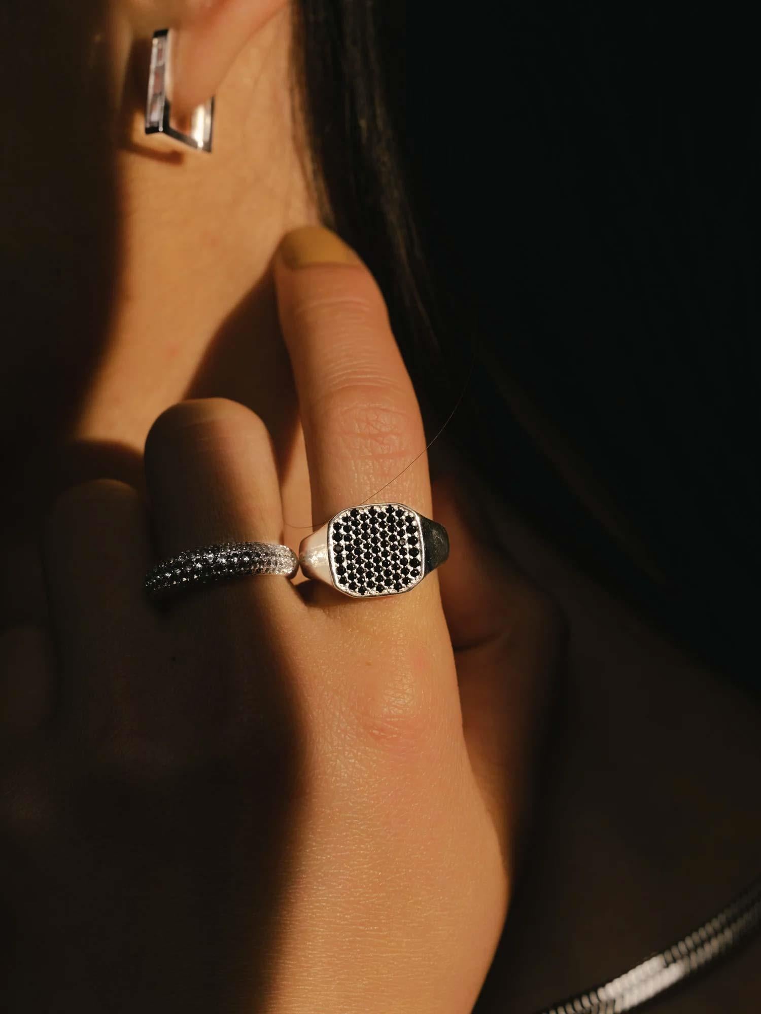 Liquorice Signet Ring