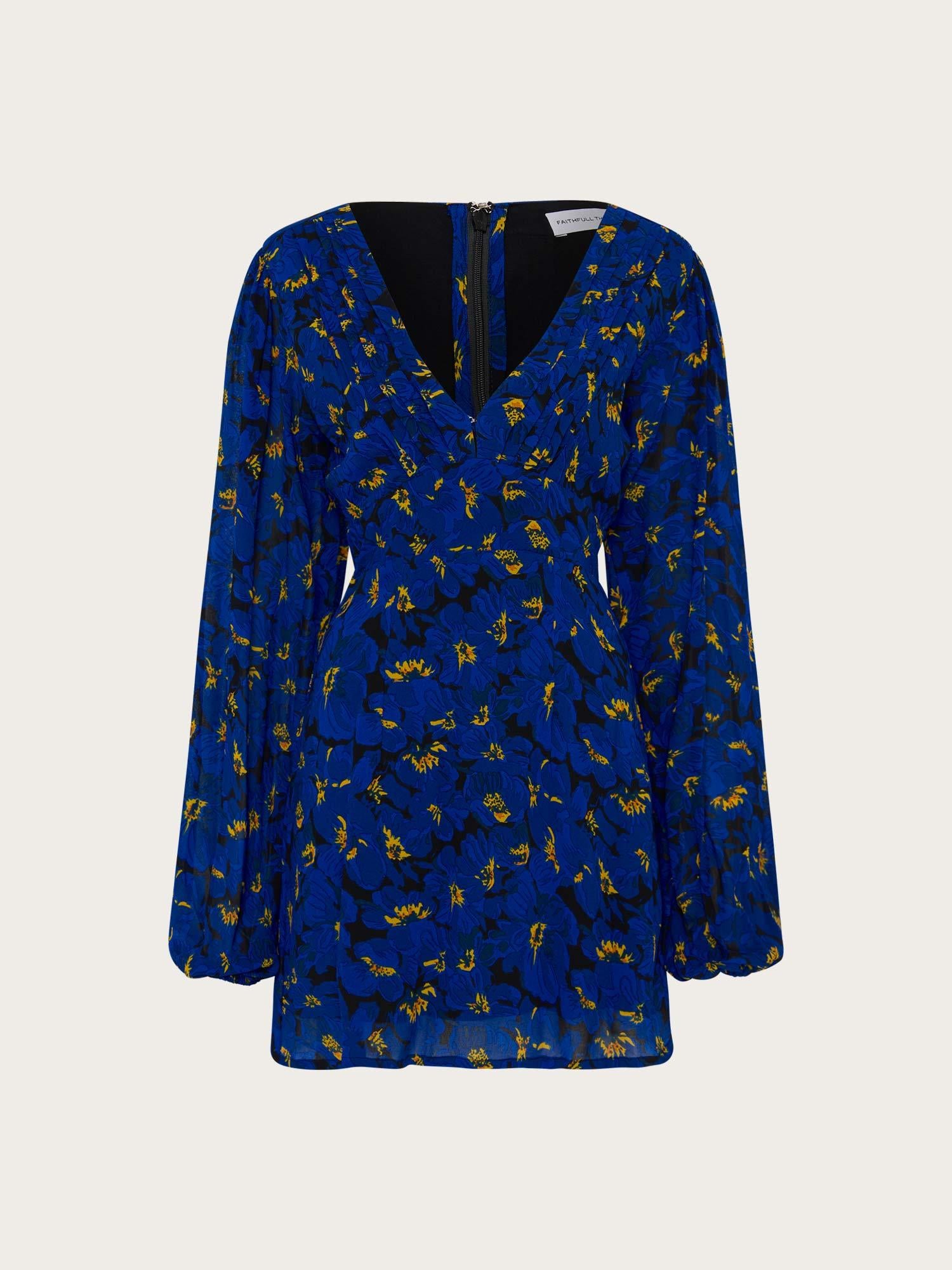 Blythe Mini Dress - El Limon Floral - Blue