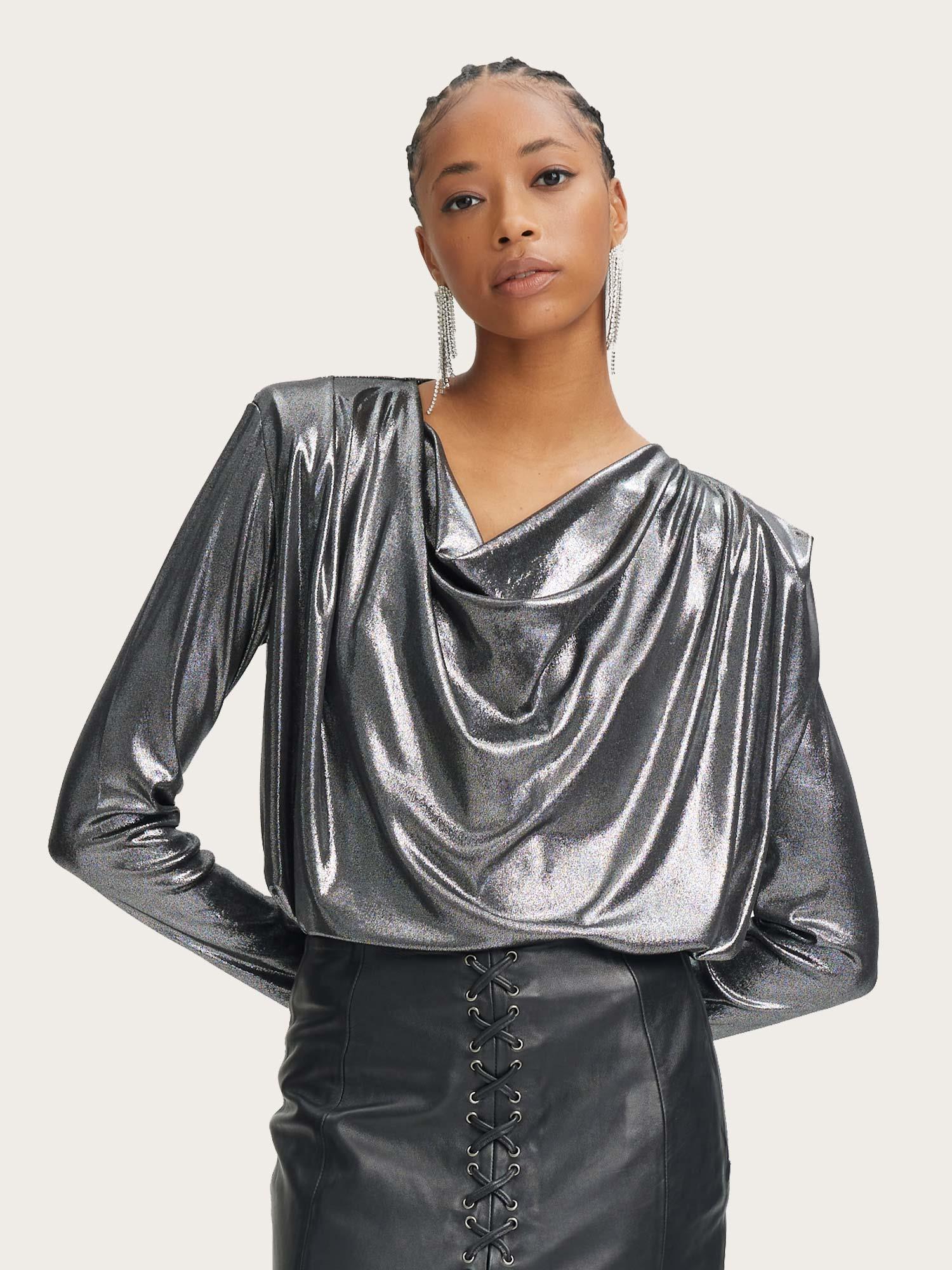 Maddix LS Blouse - Silver