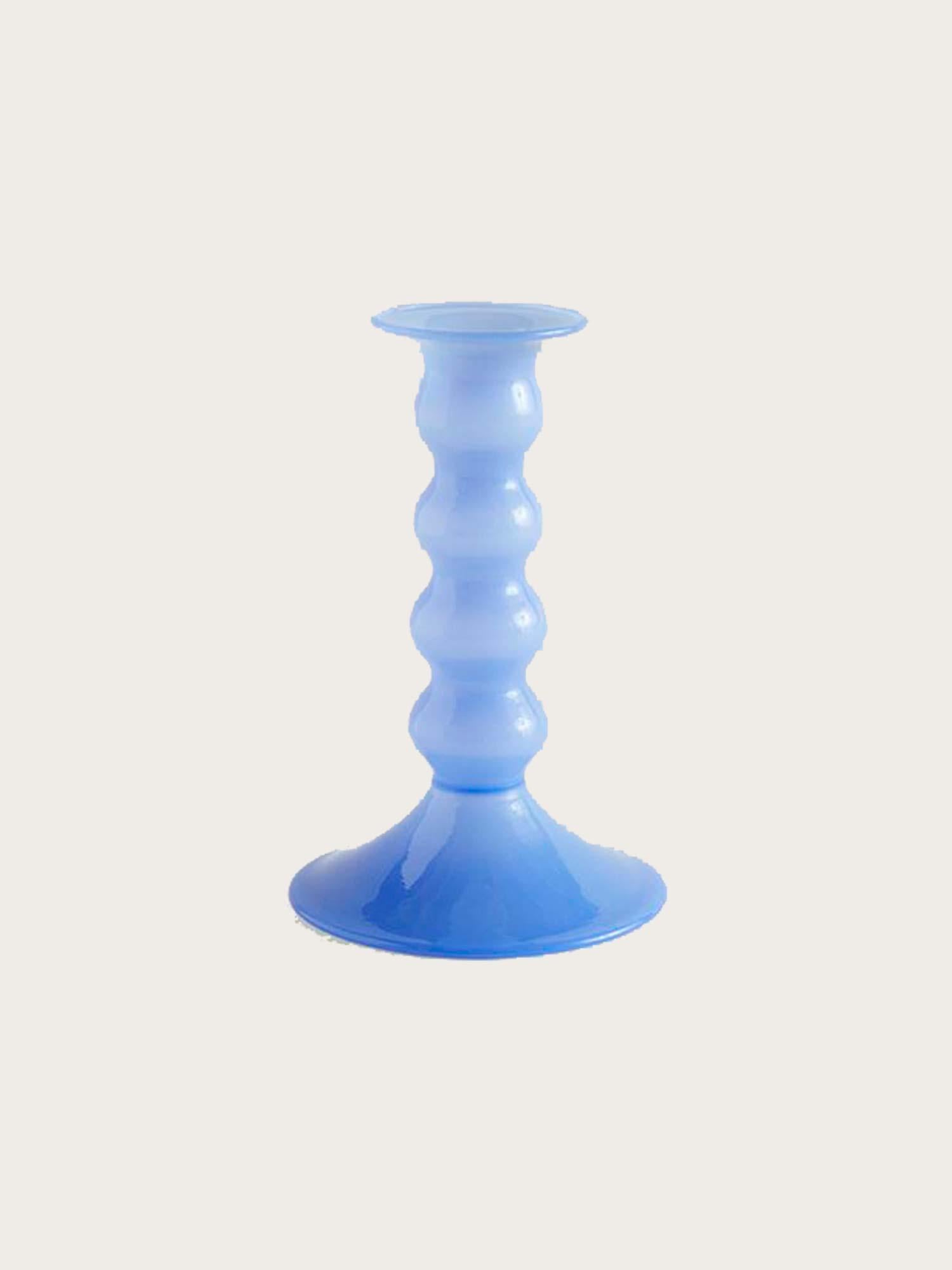 Wavy Candleholder Medium - Jade Light Blue