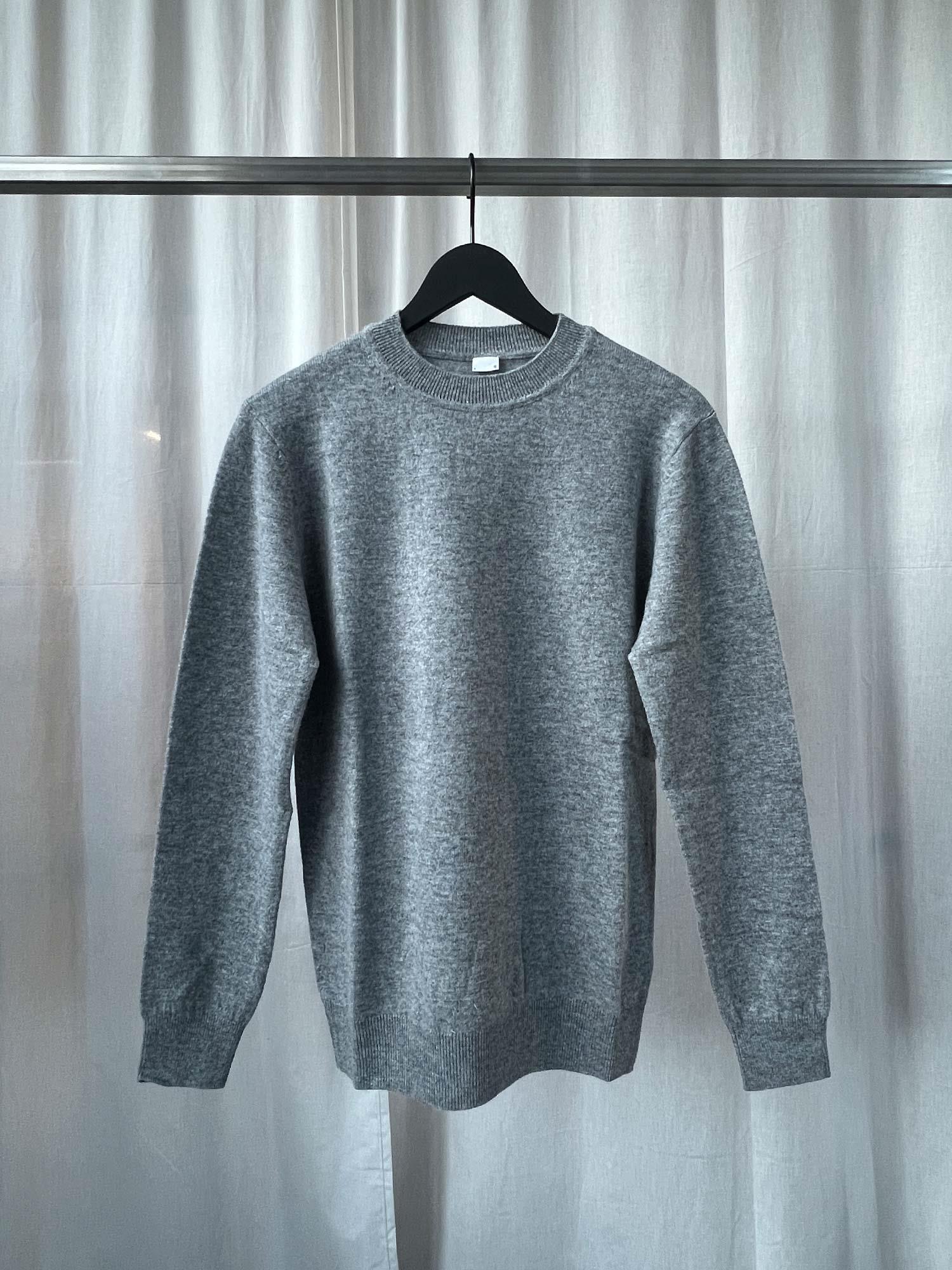 Knitted Crewneck Sweater - Vintage Grey