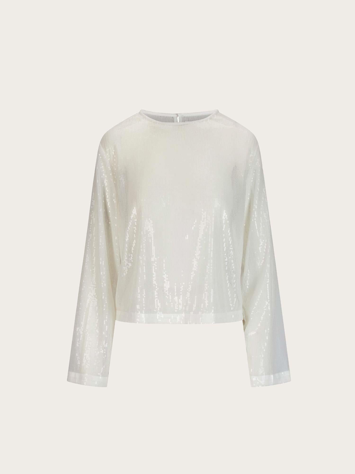 Core Longsleeve Sequin - White