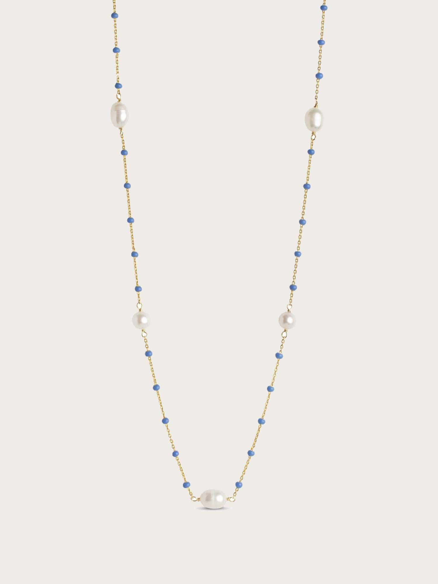 Necklace Lola Perlita - Cornflower