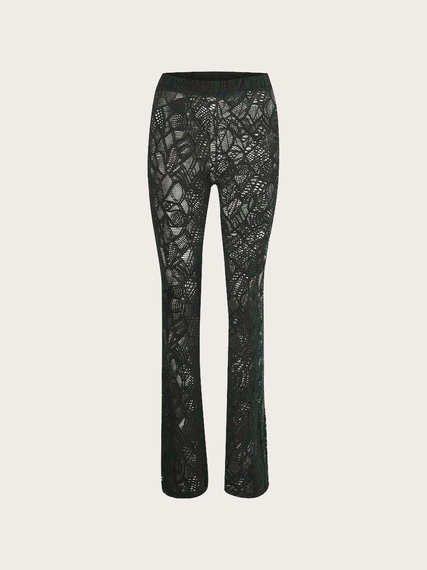 Hilma Lace HW pants - Jet Set