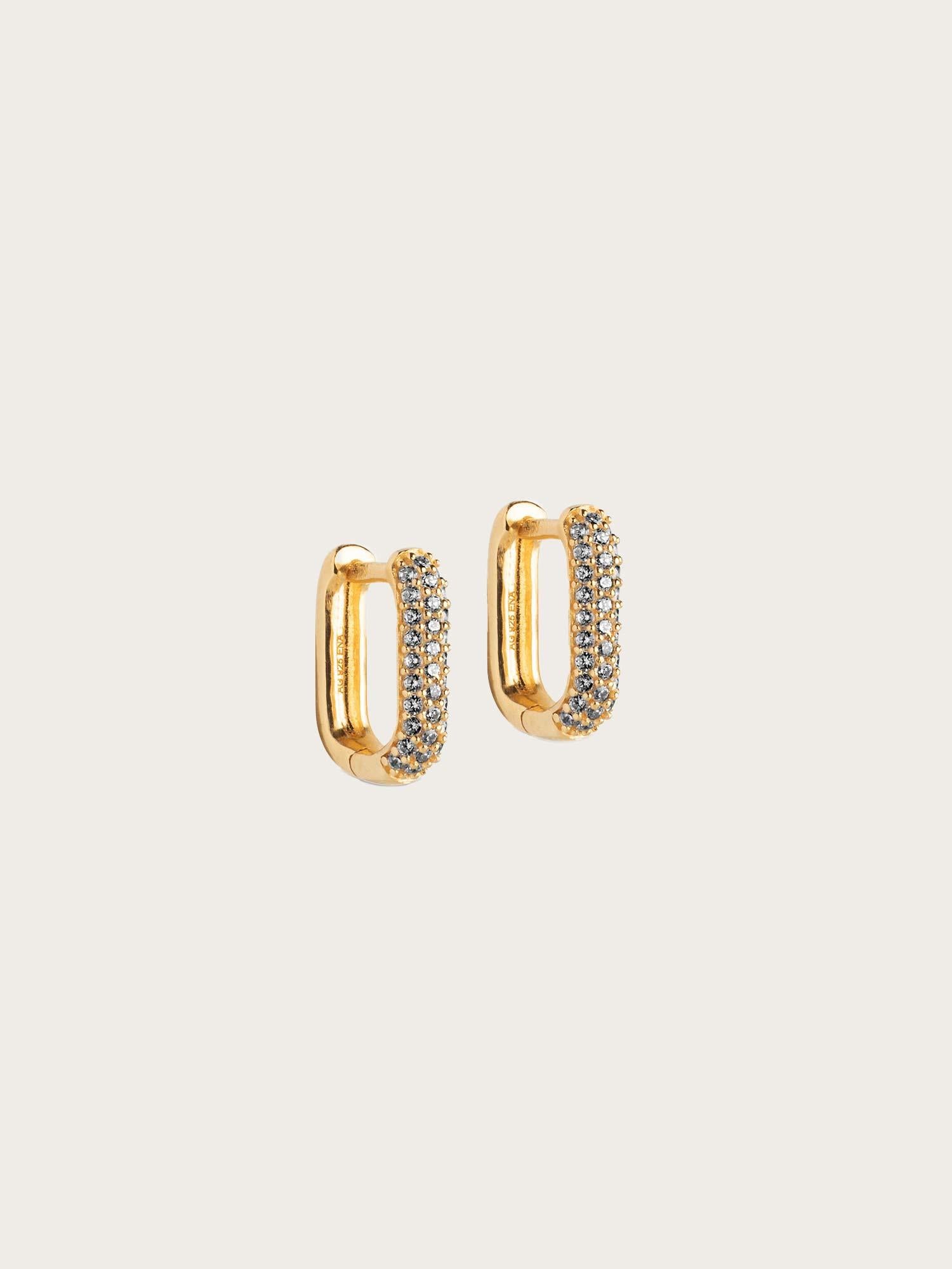 Hoops Sparkling Square 12mm - Gold