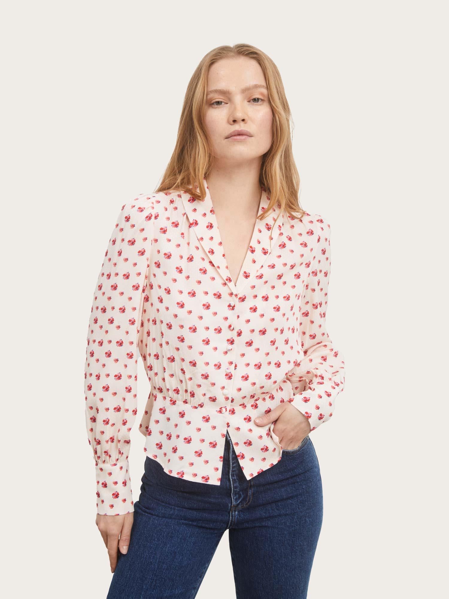 Papil Blouse - Pink Berry Print