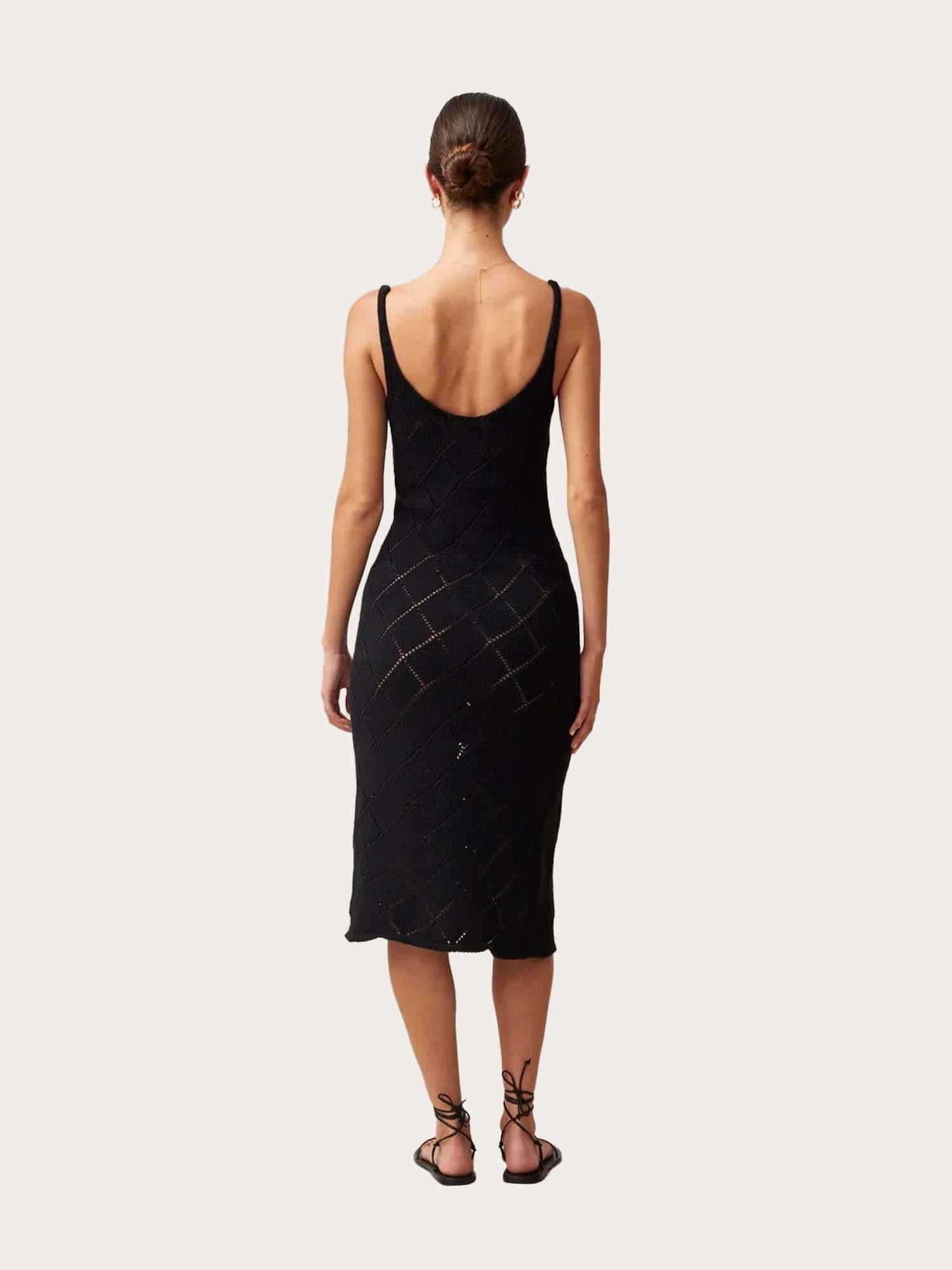 Loud Black Tricot Maxi Dress