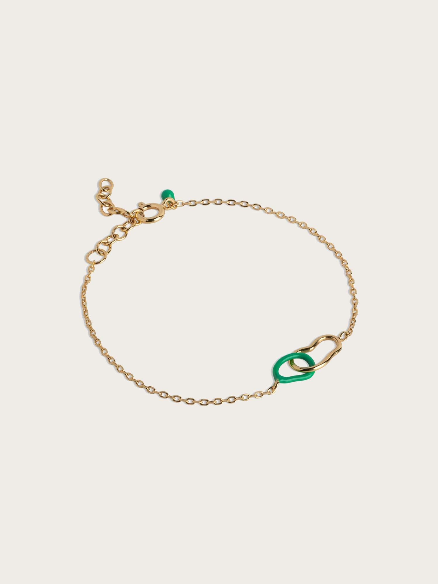 Bracelet Organic Double Circle - Grass Green