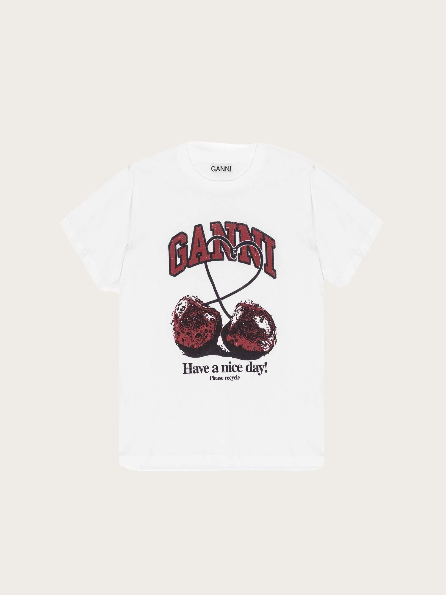 T3860 Basic Jersey Cherry Relaxed T-shirt - Bright White