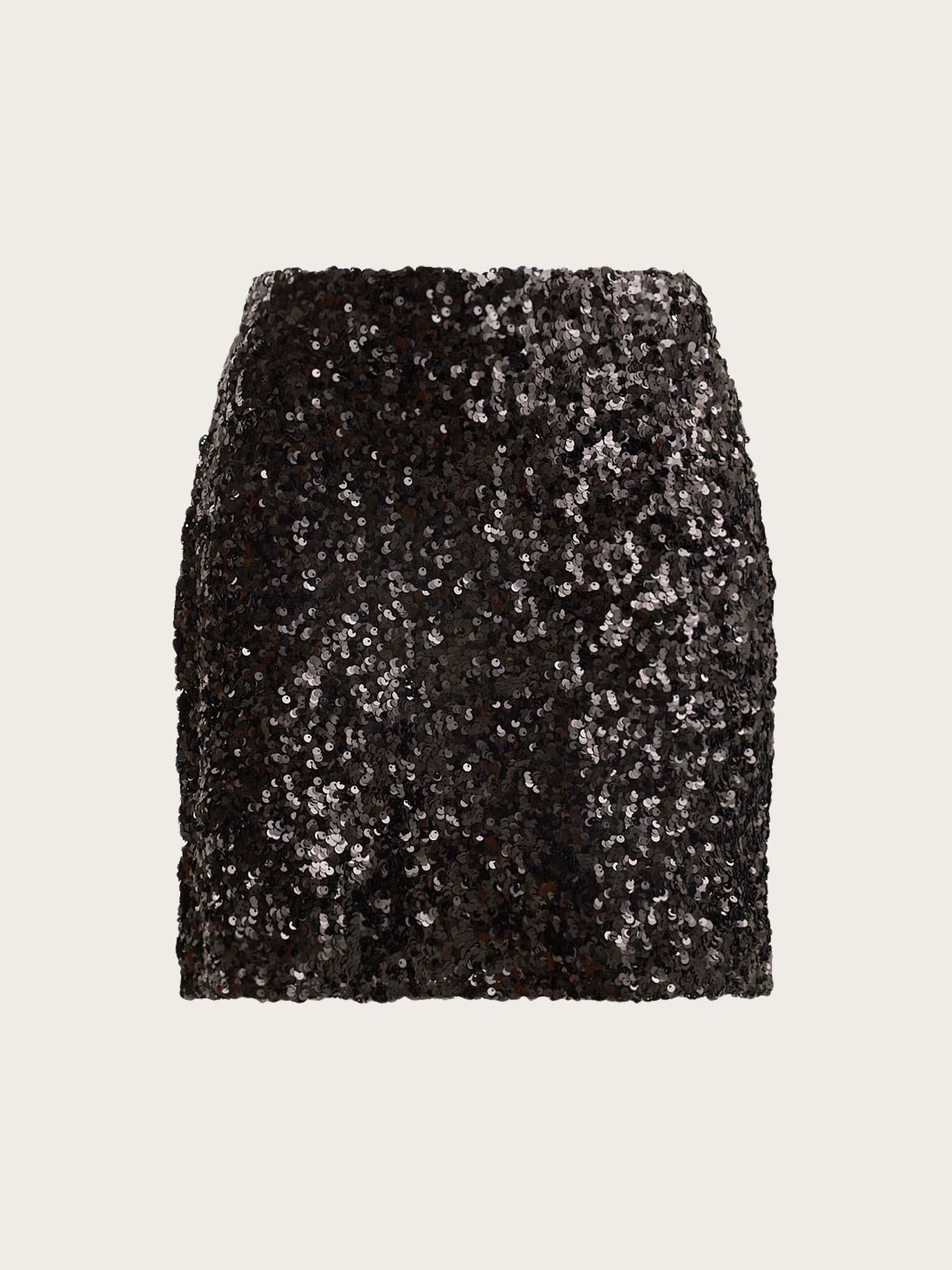 Jackson Sequin Skirt - Black