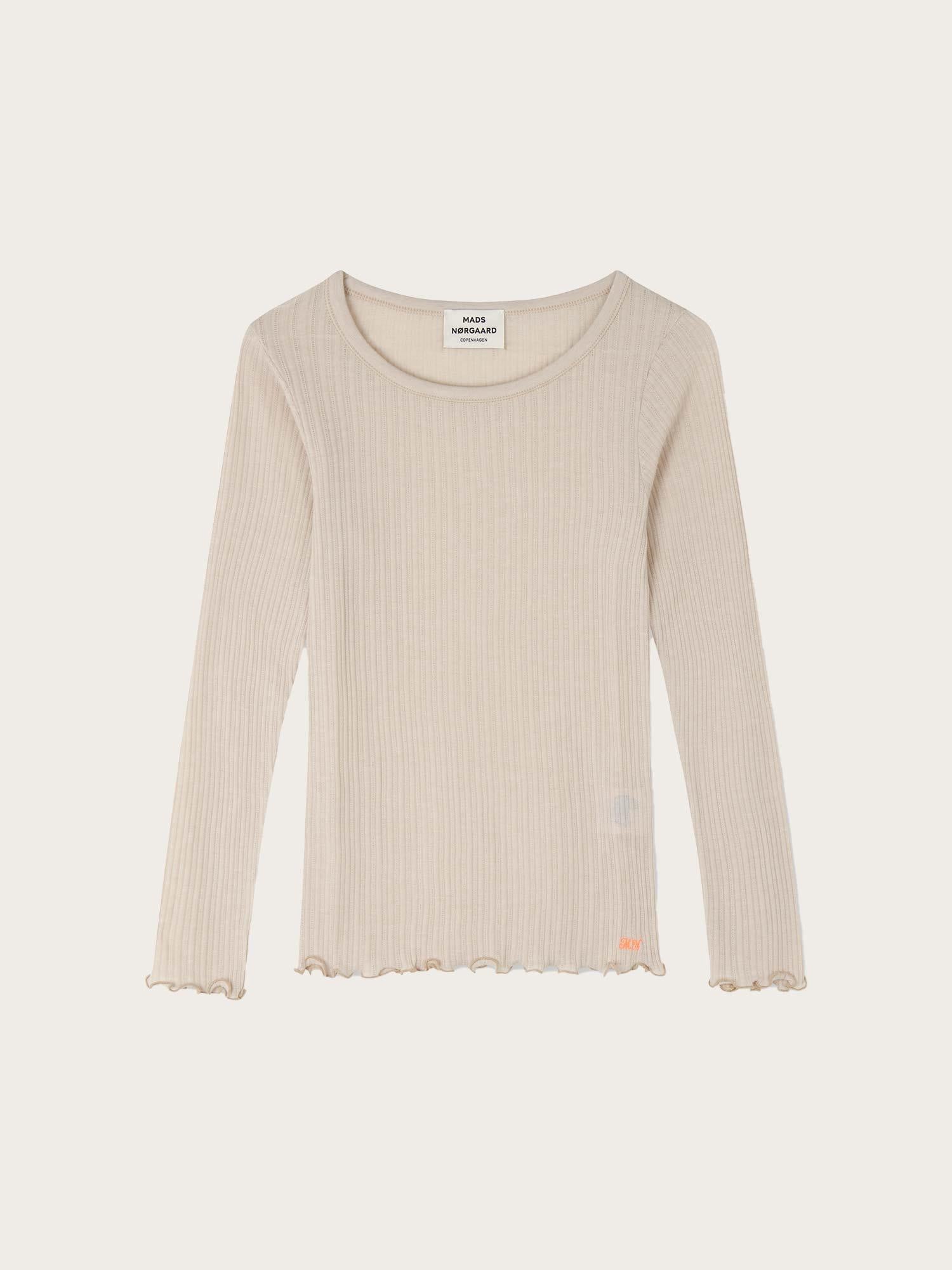 Pointella Troja Tee LS - Oatmeal Melange