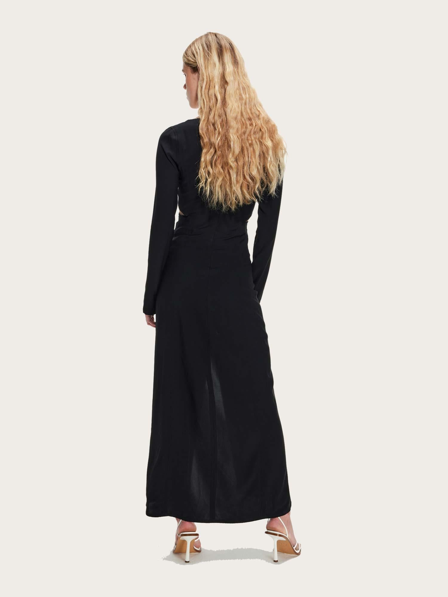 Resort-style Fluid Dress - Noir