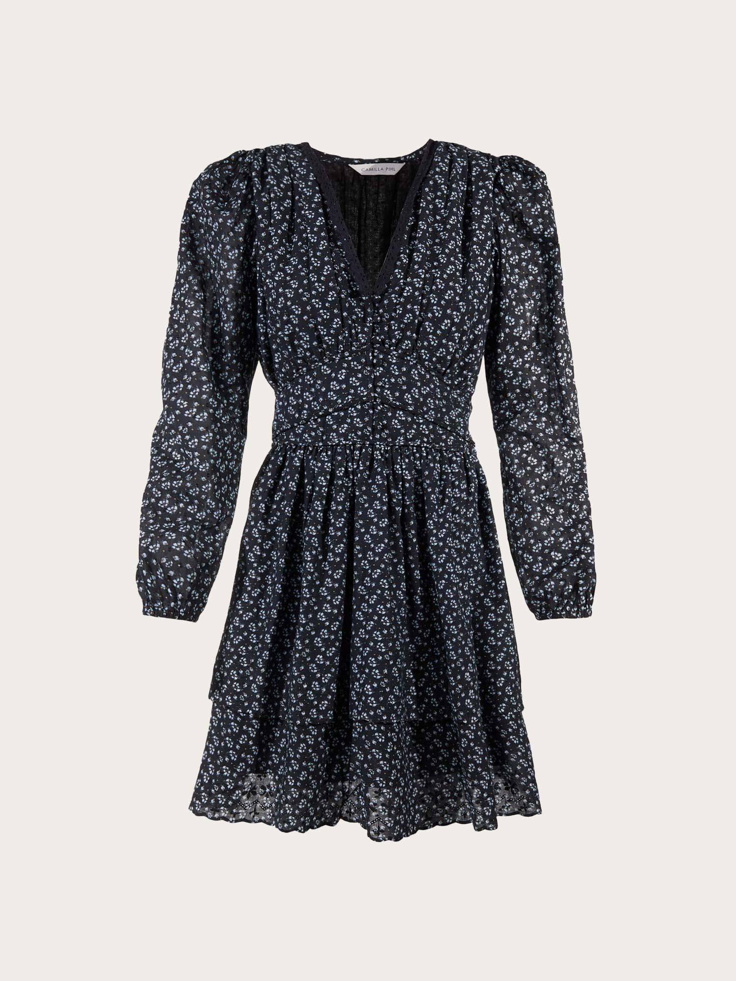 Lea Dress - Black Lupin Print