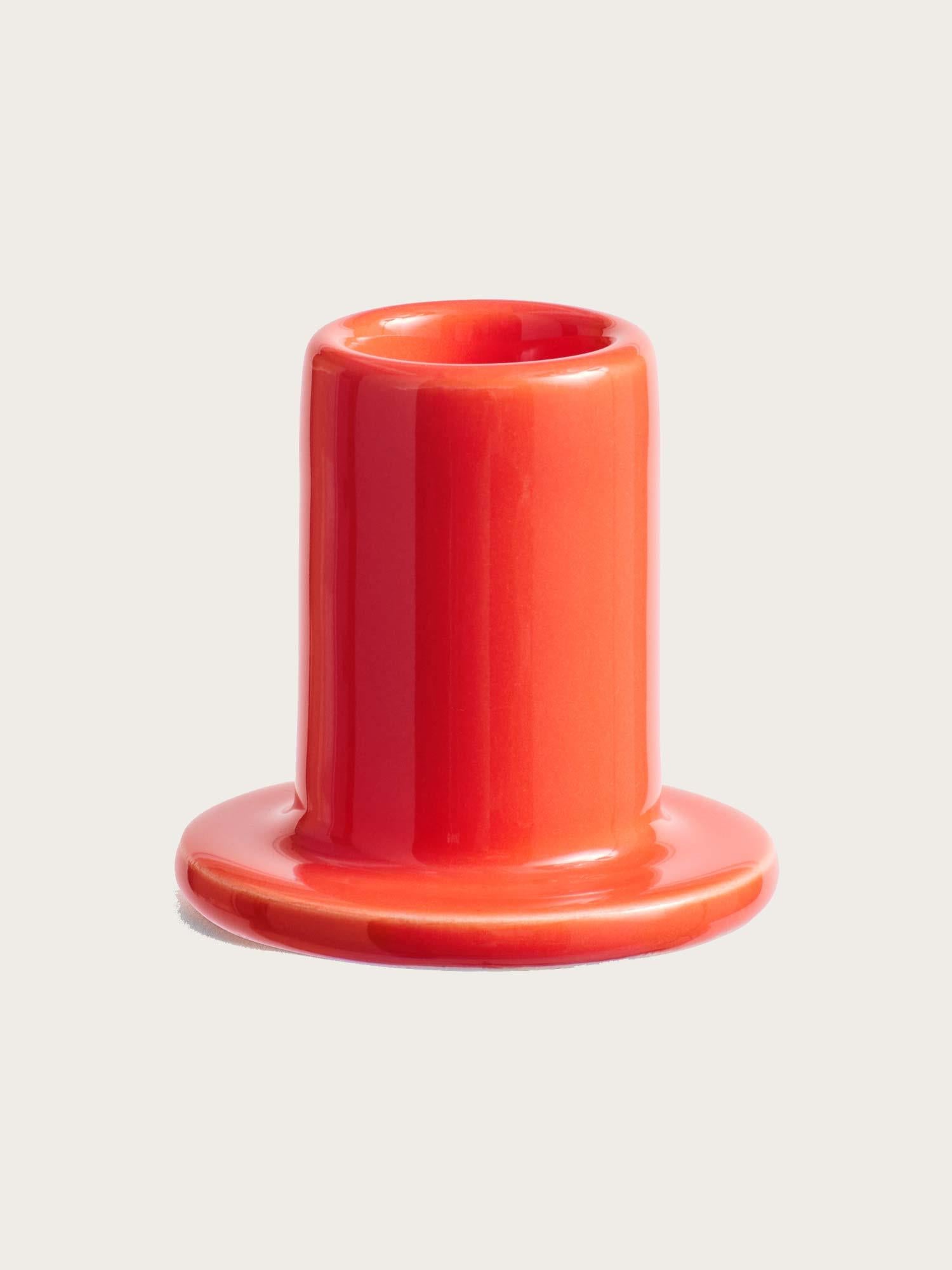Tube Candleholder Small - Warm red