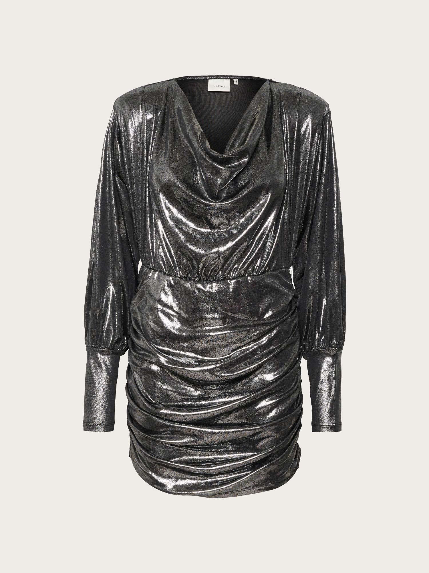 Maddix Ls Short Dress - Silver