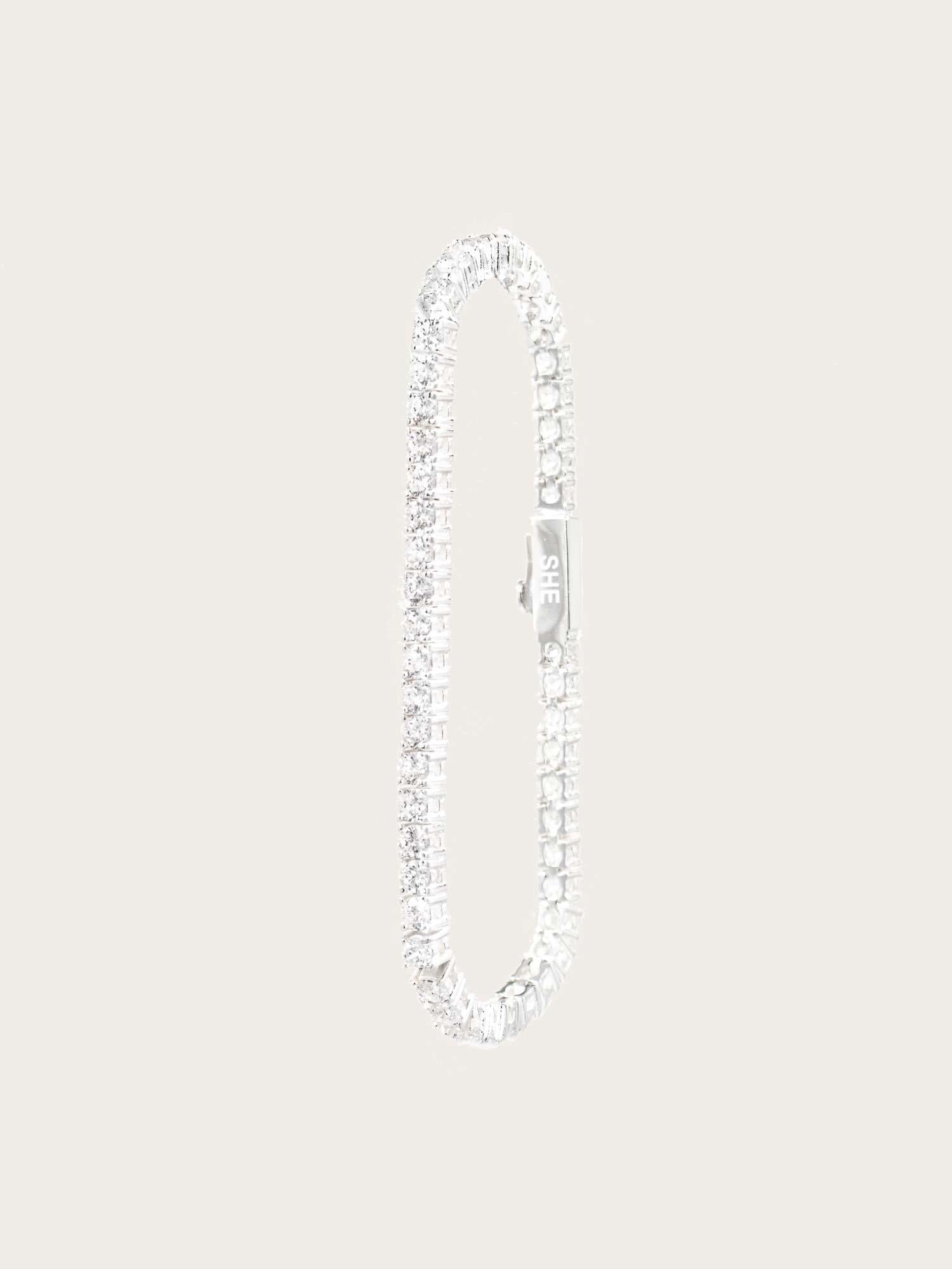 Diamond Bracelet 18cm - Silver