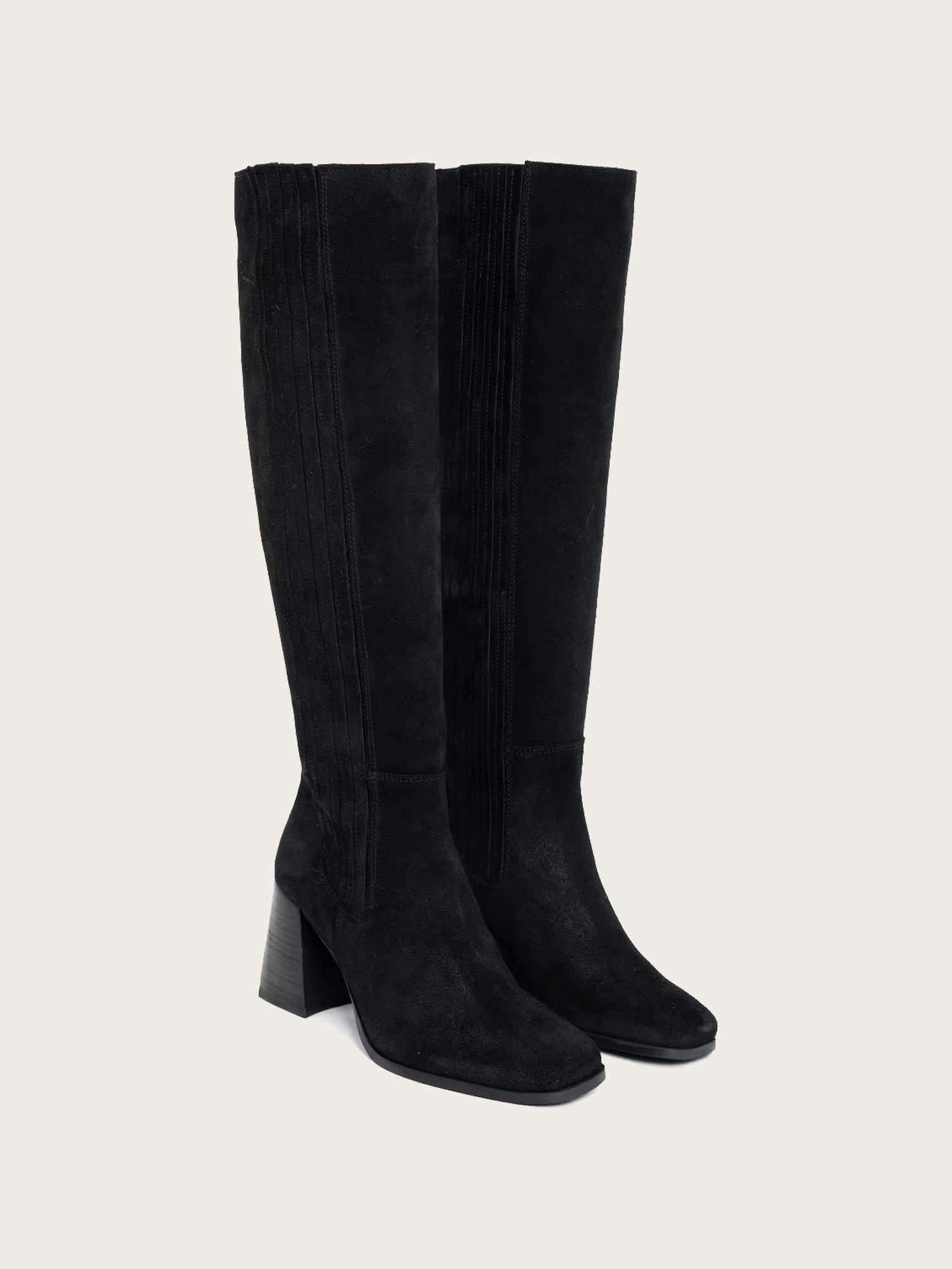 Siwa Suede Knee Boot - Black