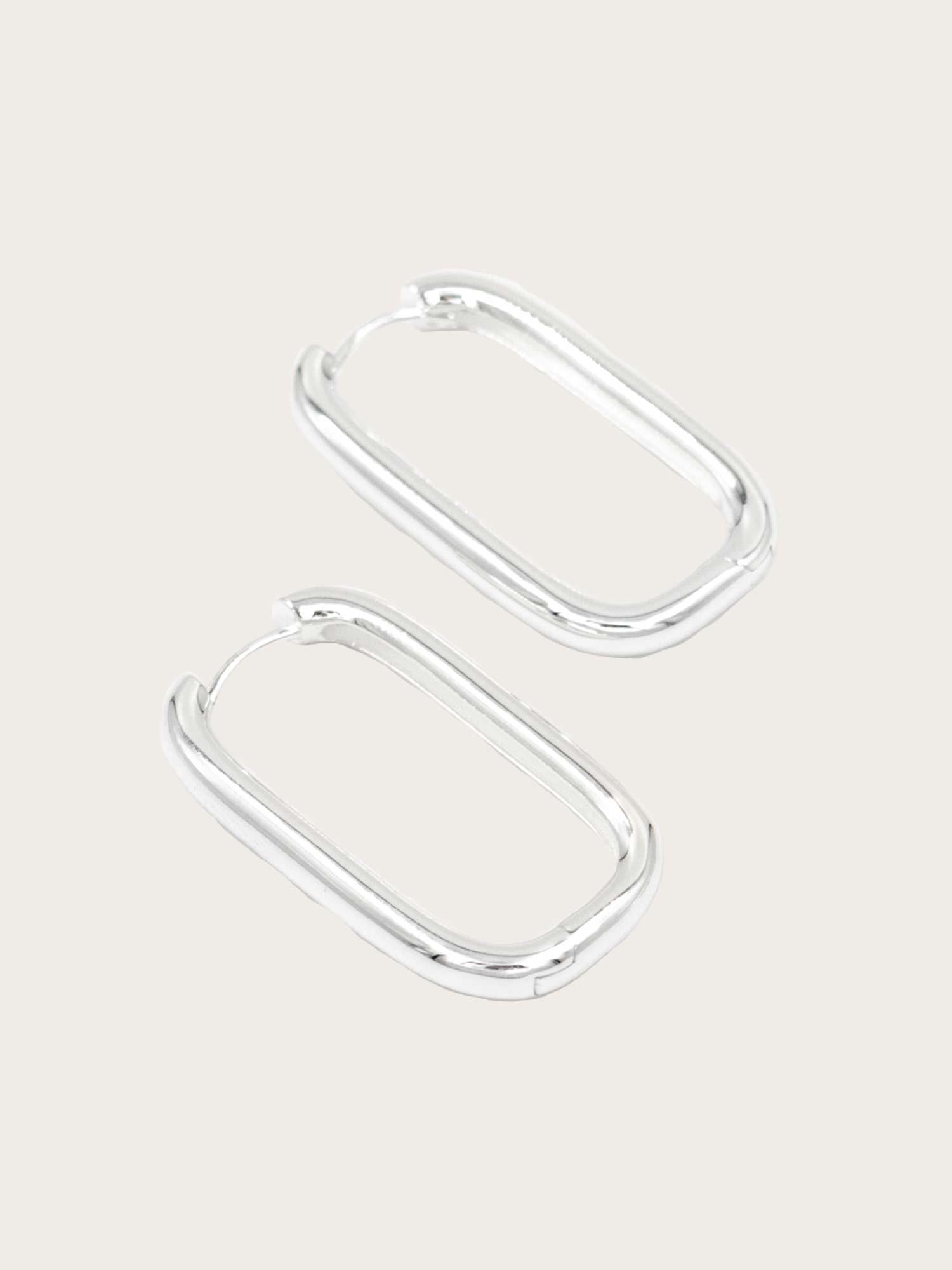 Edge Hoops - Silver